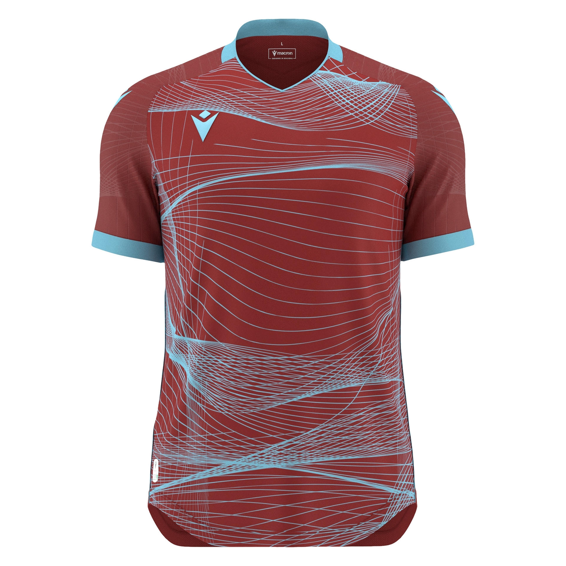 Macron Wyvern shirt - bordeaux rood/celeste