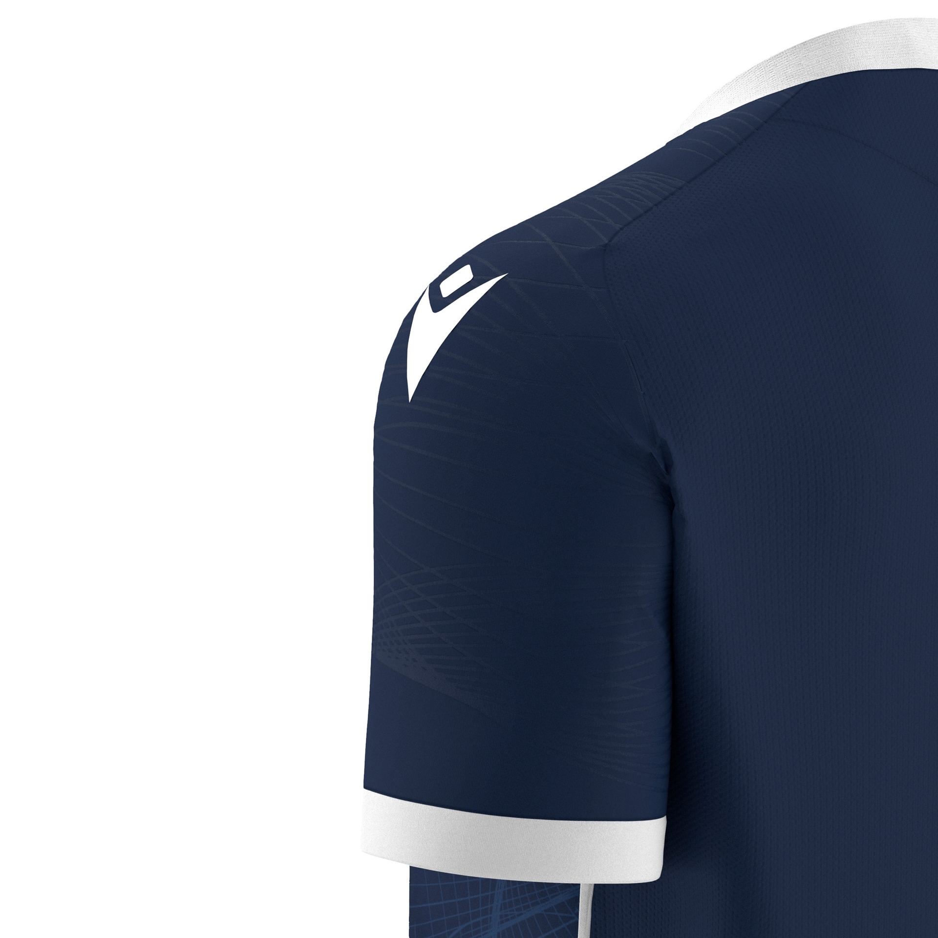 Macron Wyvern shirt - navy/wit, foto 4 van 6