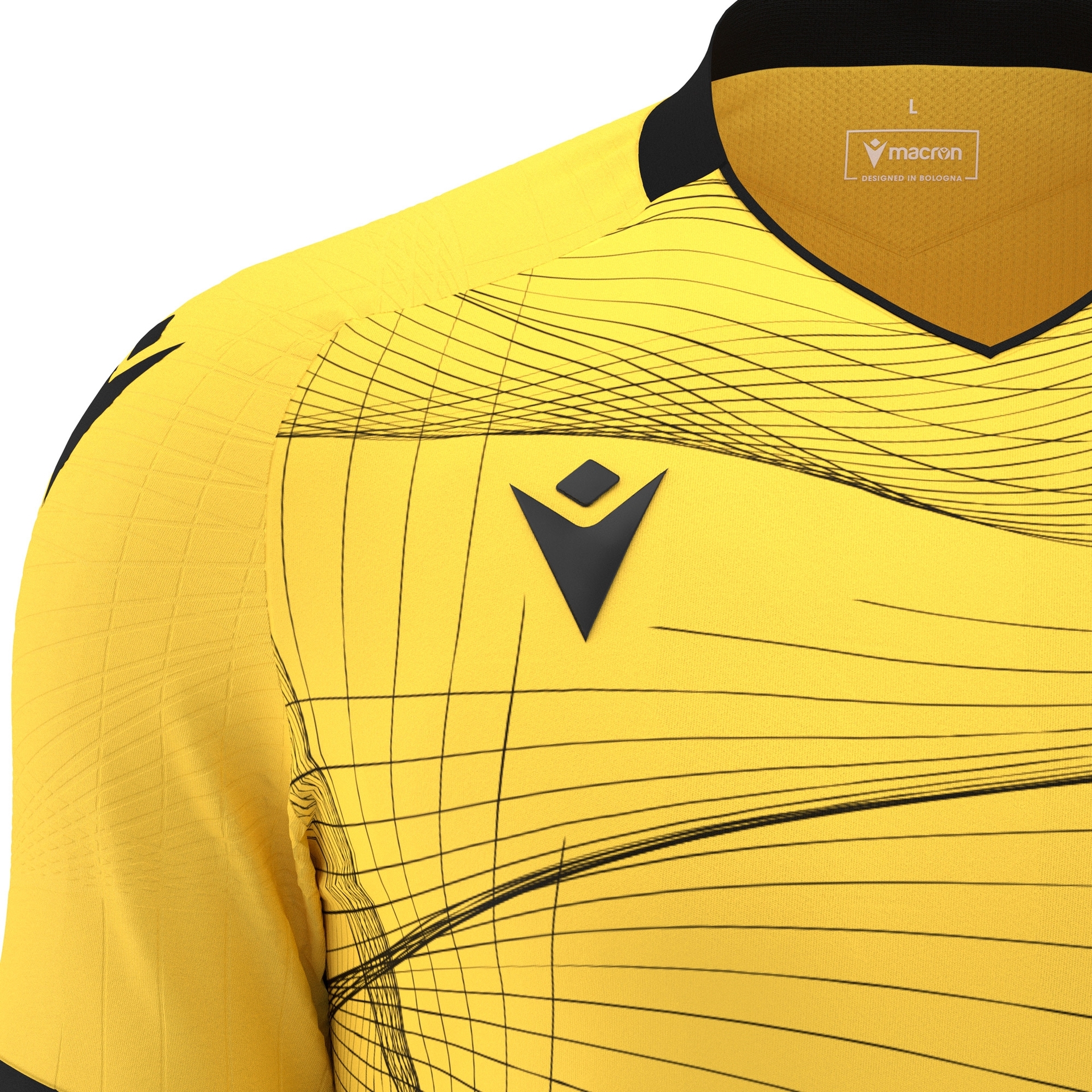 Macron Wyvern shirt - geel/zwart, foto 4 van 6