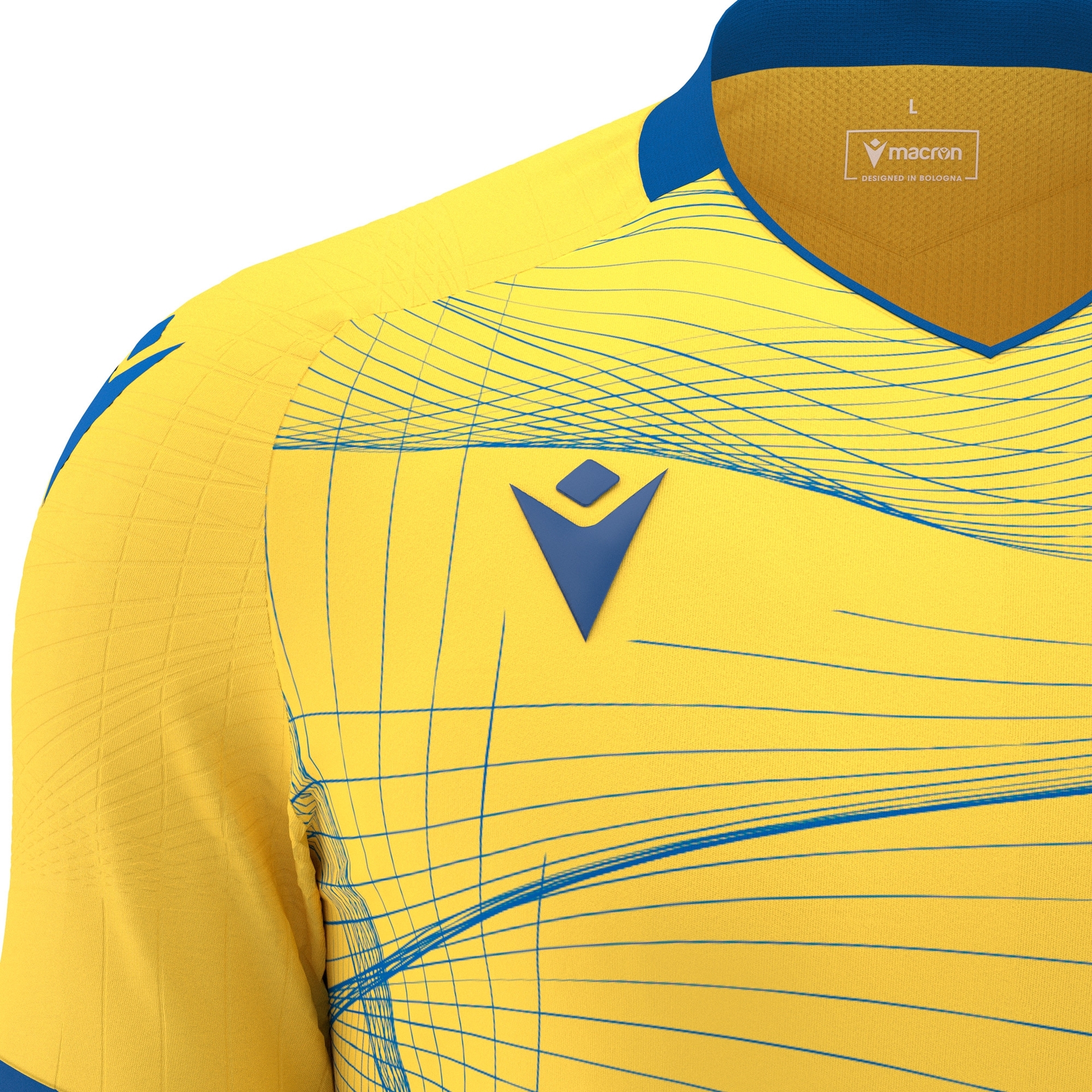 Macron Wyvern shirt - geel/blauw, foto 4 van 6
