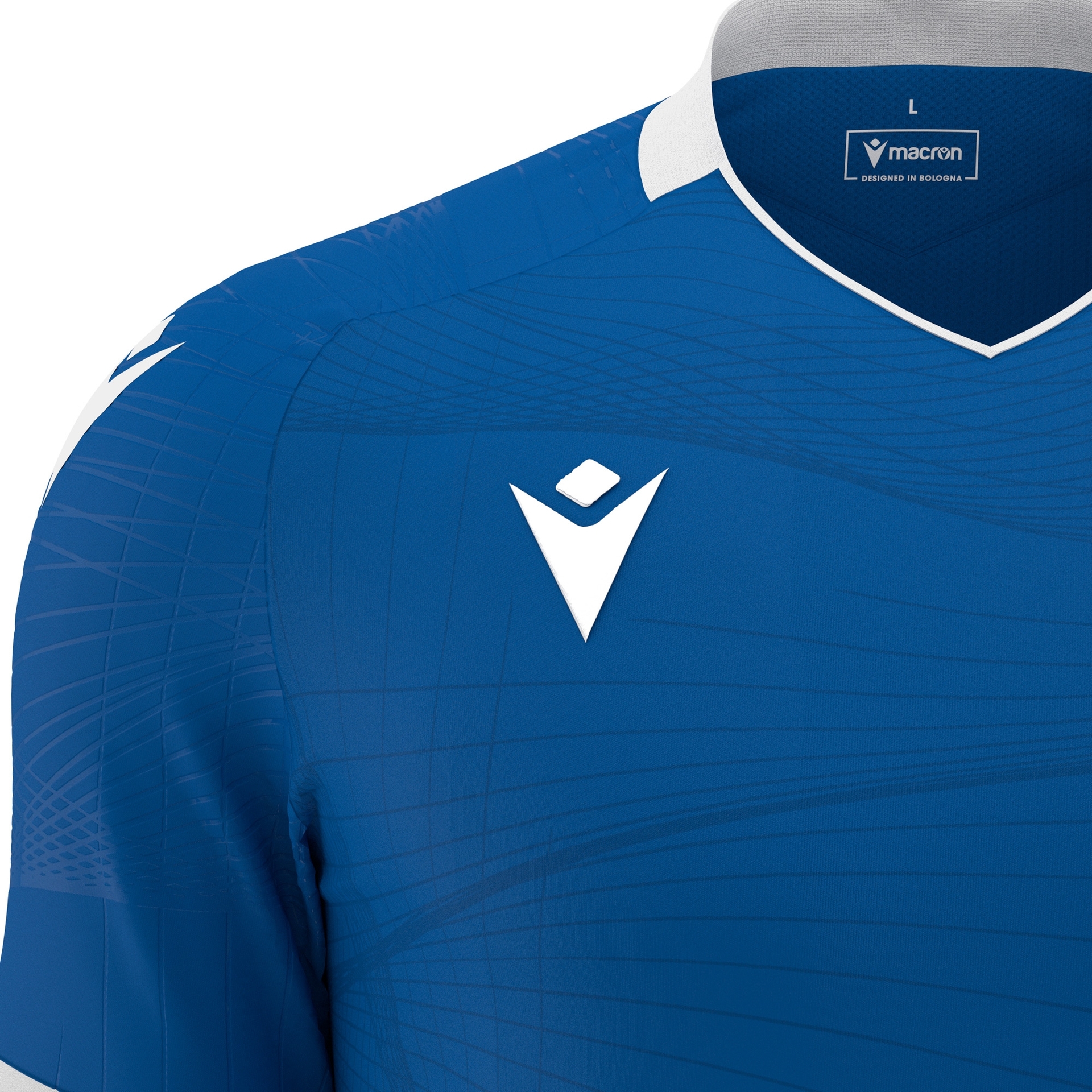 Macron Wyvern shirt - blauw/wit, foto 4 van 6