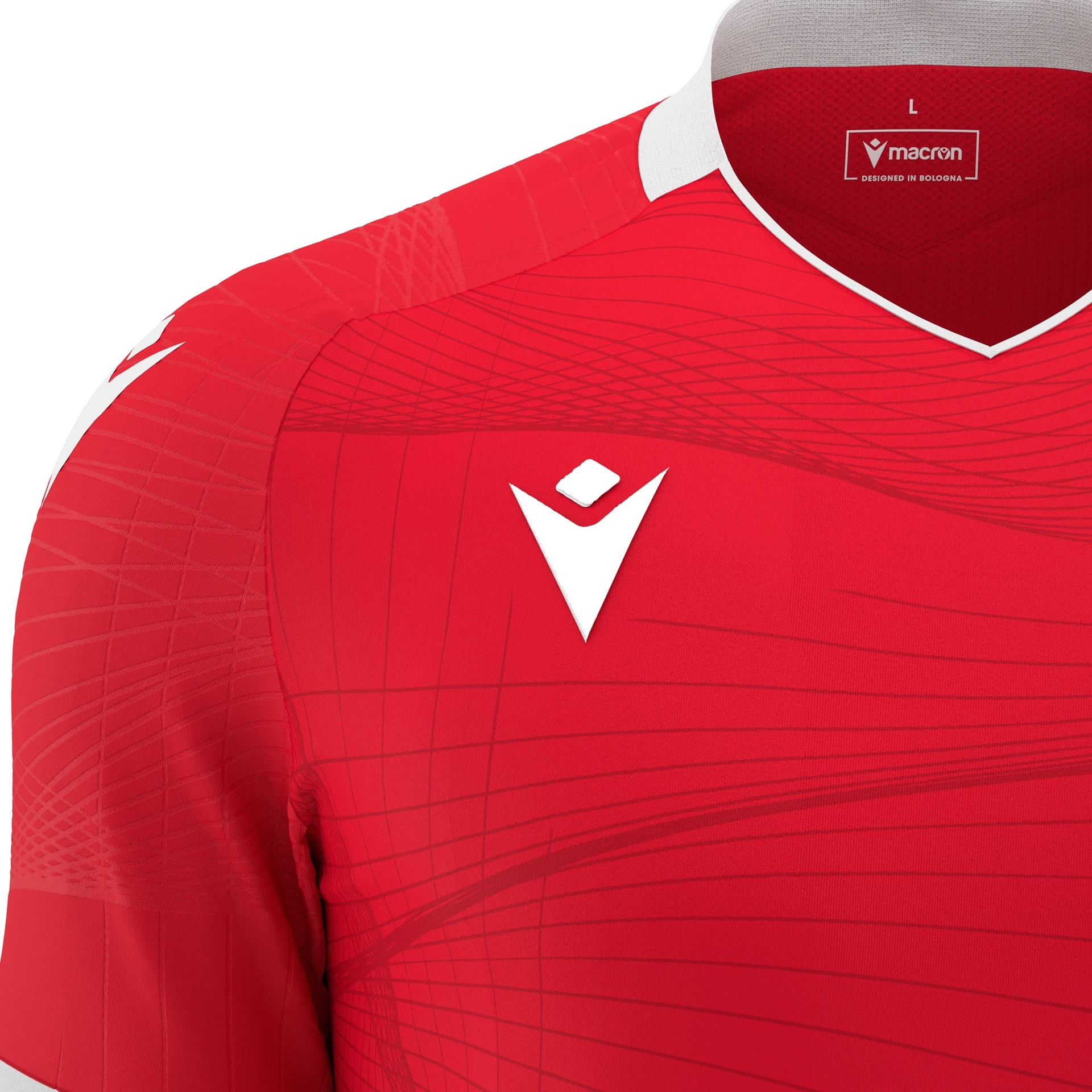 Macron Wyvern shirt - rood/wit, foto 4 van 6