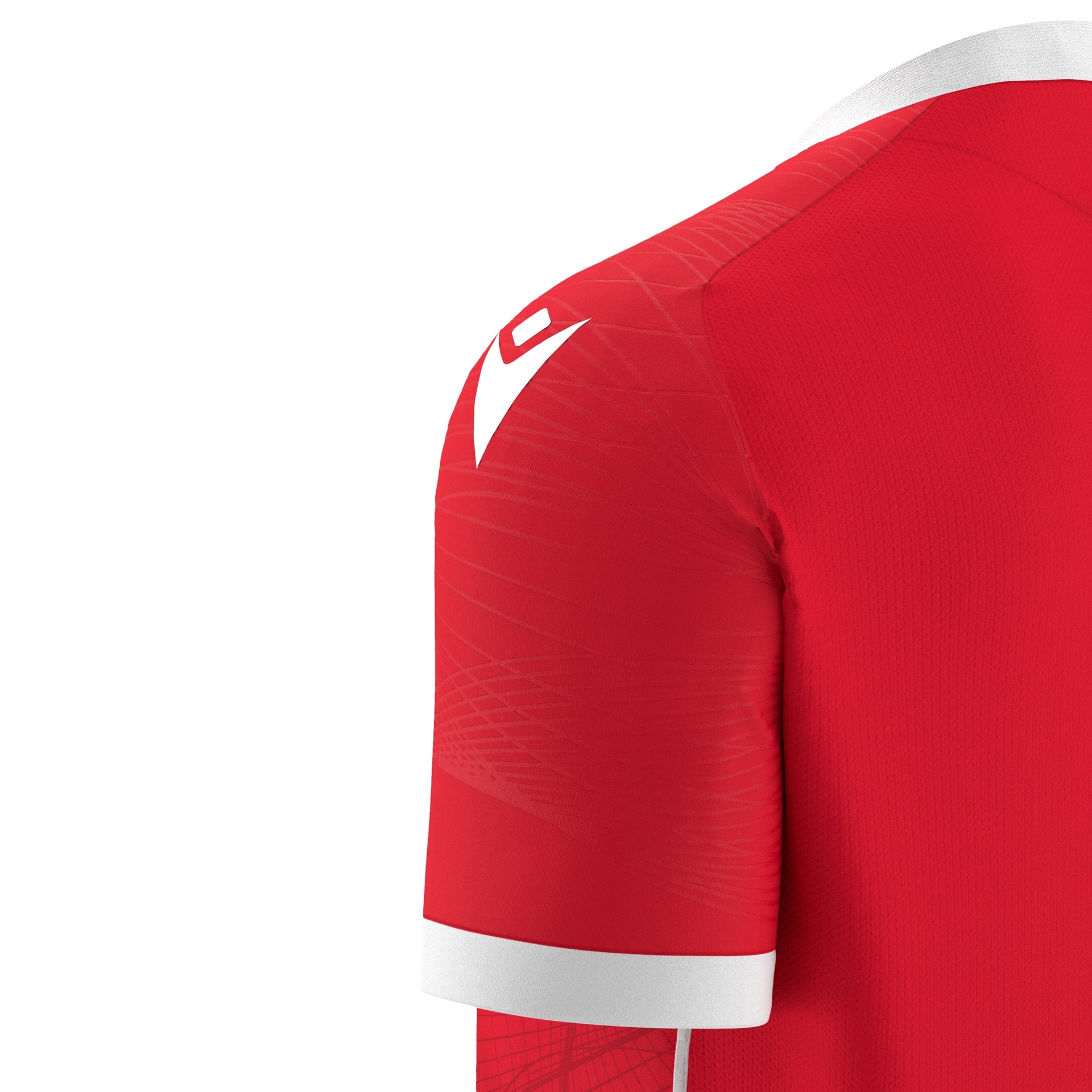Macron Wyvern shirt - rood/wit, foto 5 van 6