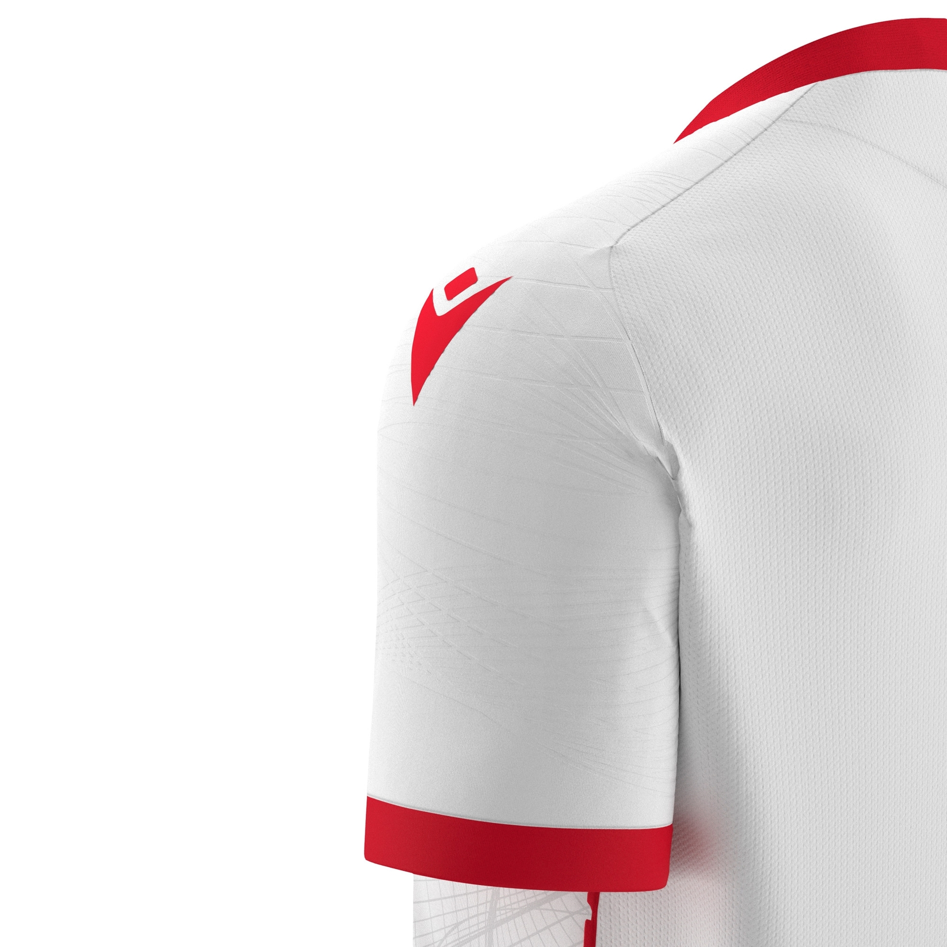 Macron Wyvern shirt - wit/rood, foto 5 van 6