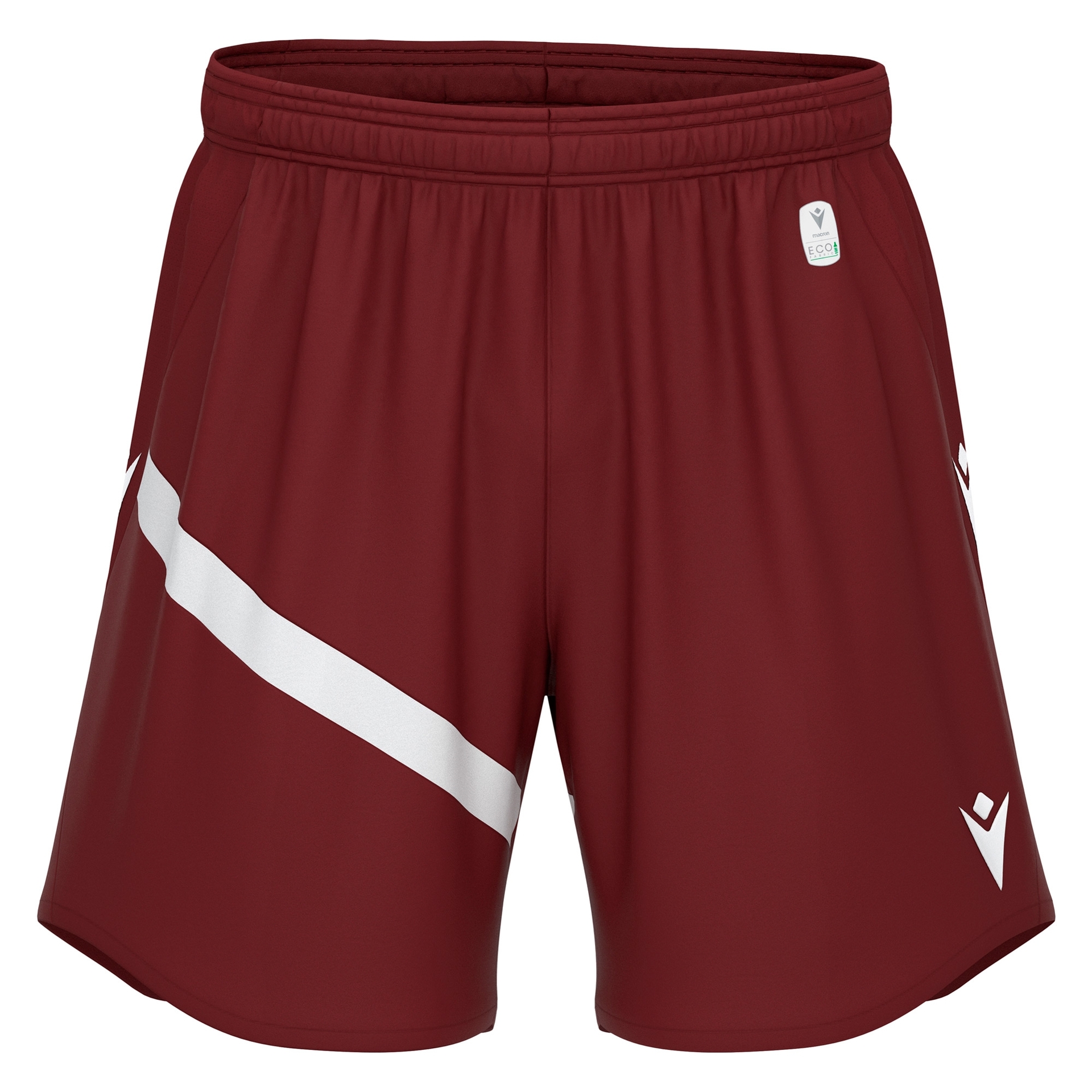 Macron Shen short - bordeaux rood/wit, foto 4 van 5