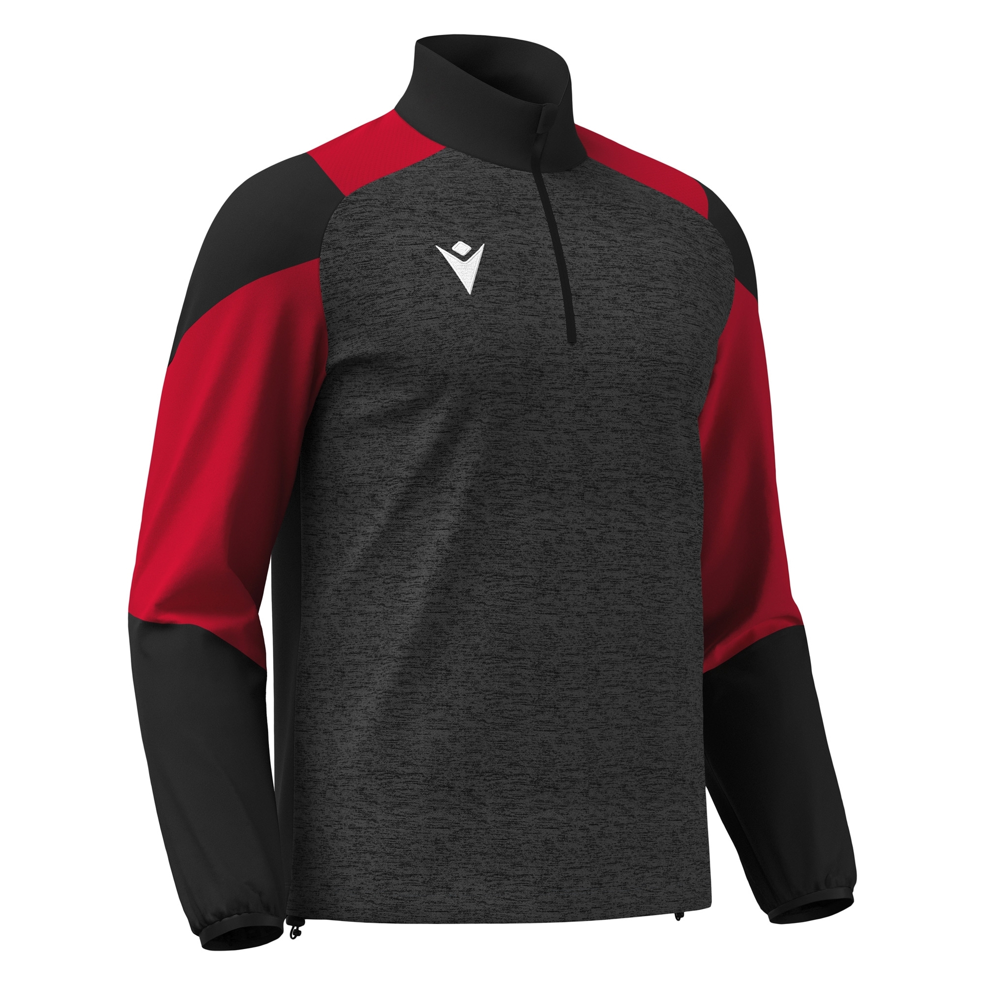Macron Cuzco 1/4 Zip Top - zwart/rood, foto 3 van 5
