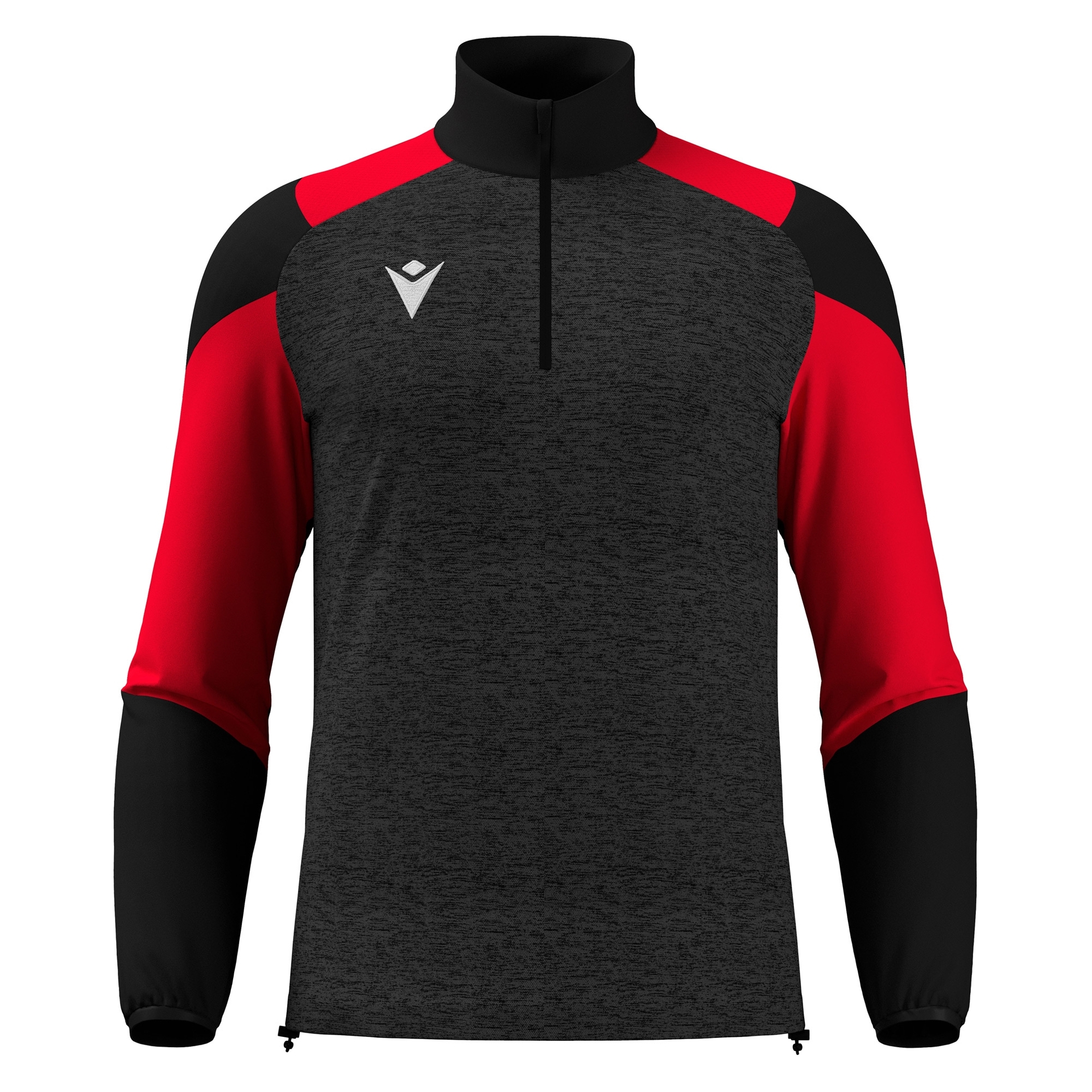 Macron Cuzco 1/4 Zip Top - zwart/rood