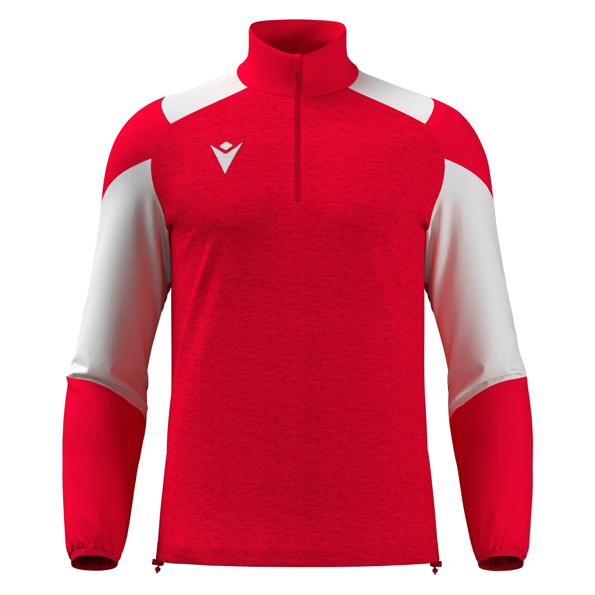 Macron Cuzco 1/4 Zip Top - rood/wit