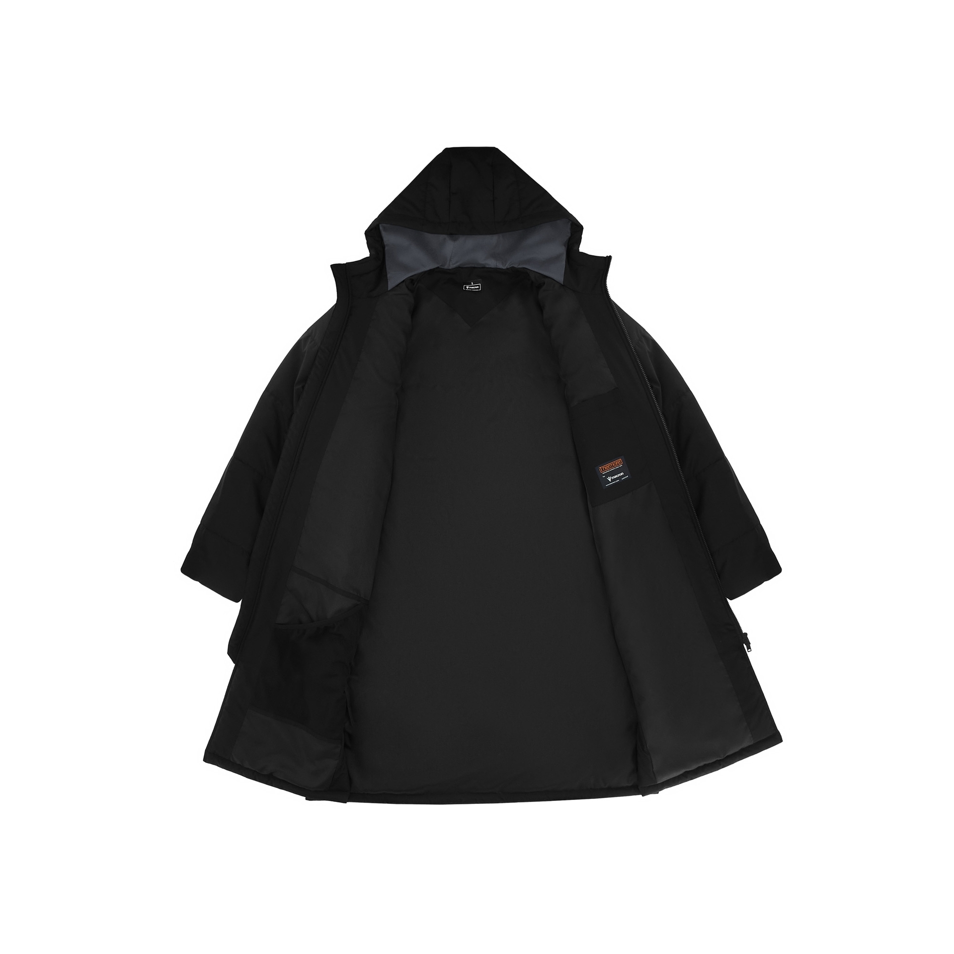 Macron Northland padded long jacket - zwart, foto 6 van 6