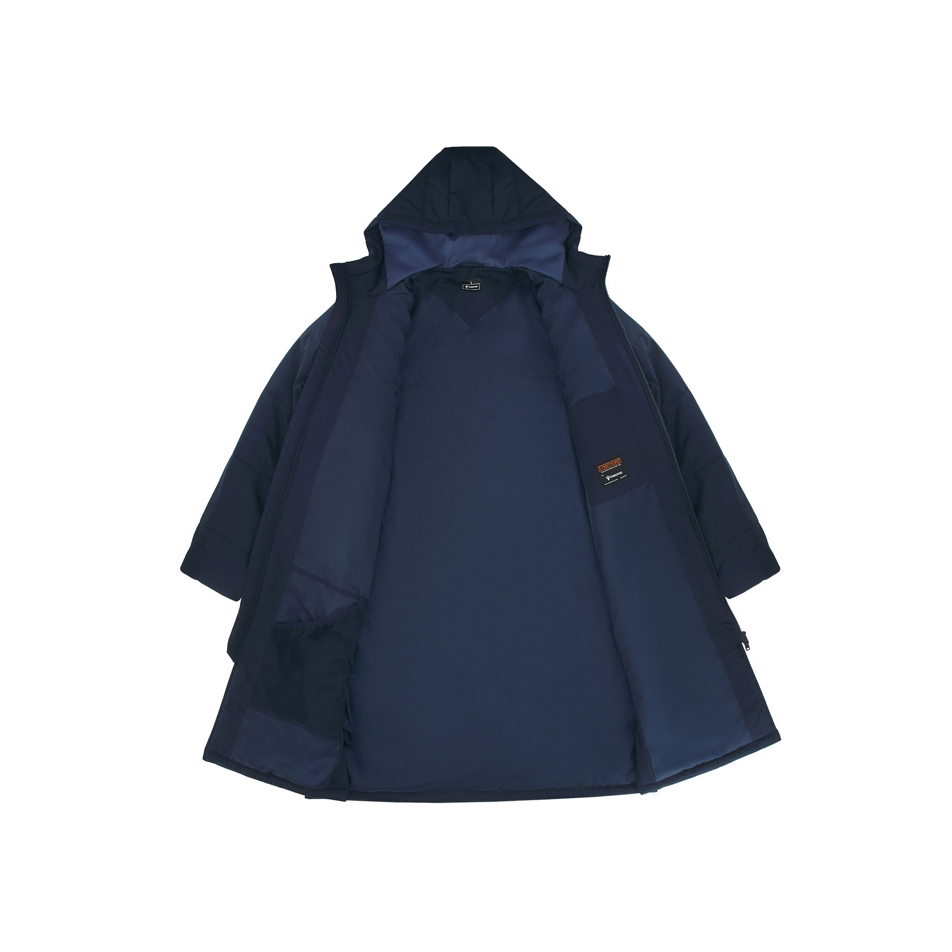 Macron Northland padded long jacket - navy, foto 6 van 6