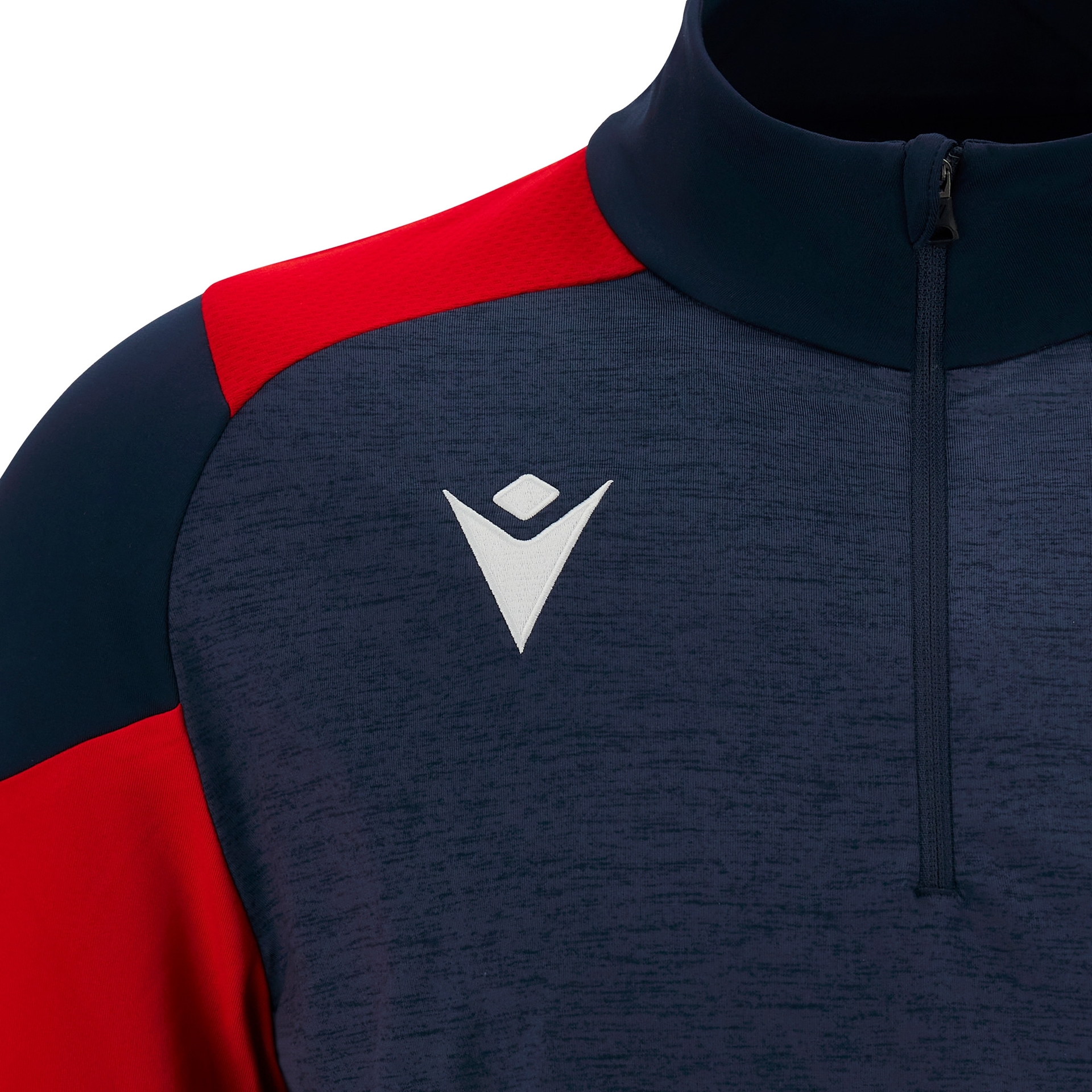 Macron Izel 1/4 Zip Top - navy/rood, foto 3 van 5