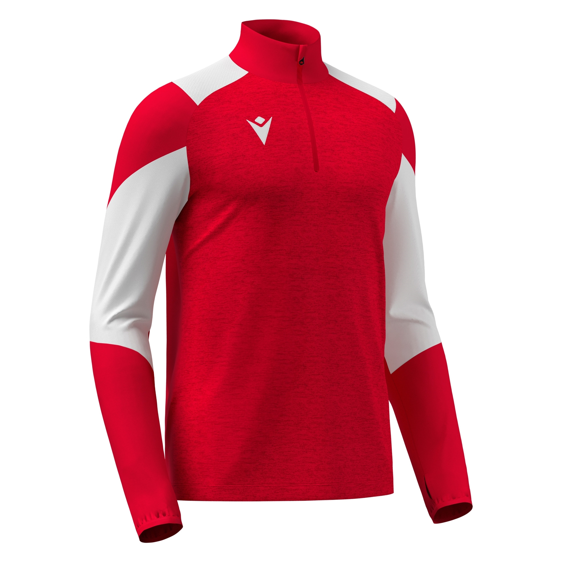Macron Izel 1/4 Zip Top - rood/wit, foto 4 van 5