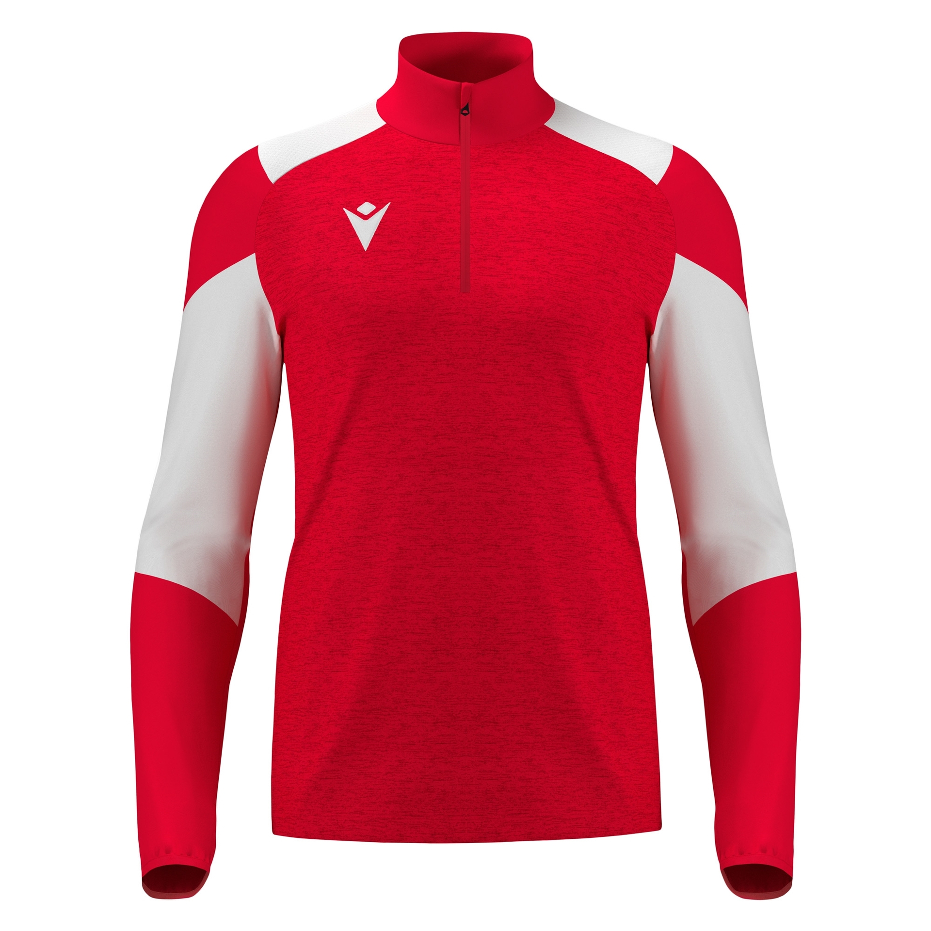 Macron Izel 1/4 Zip Top - rood/wit