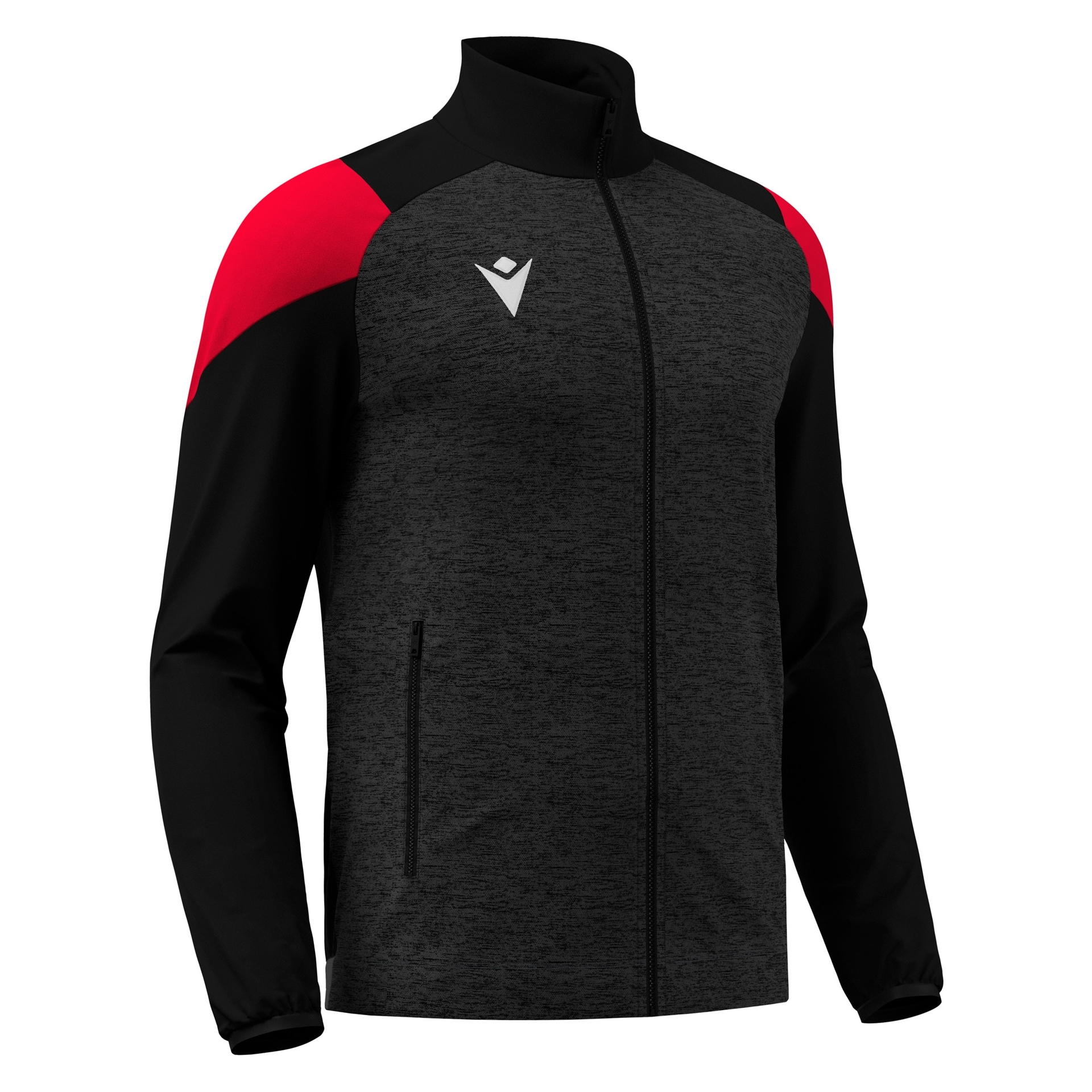 Macron Vanir Full Zip Top - zwart/rood