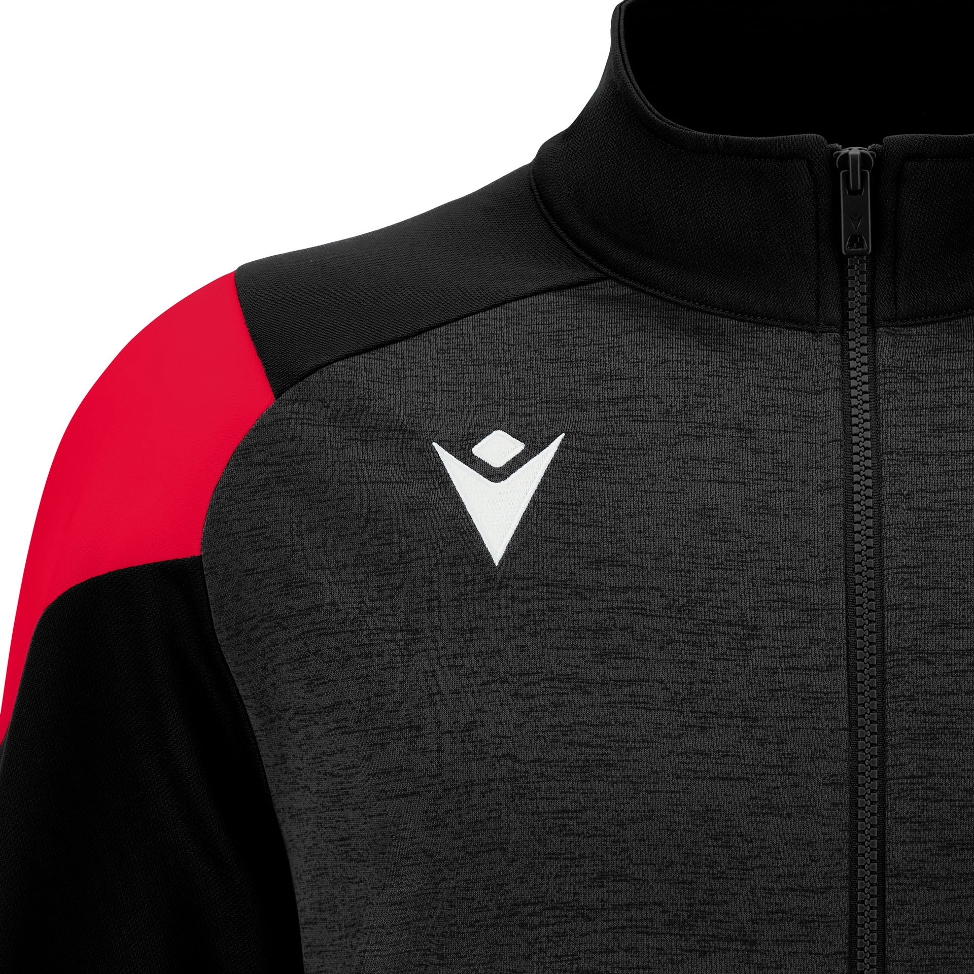 Macron Vanir Full Zip Top - zwart/rood, foto 4 van 6