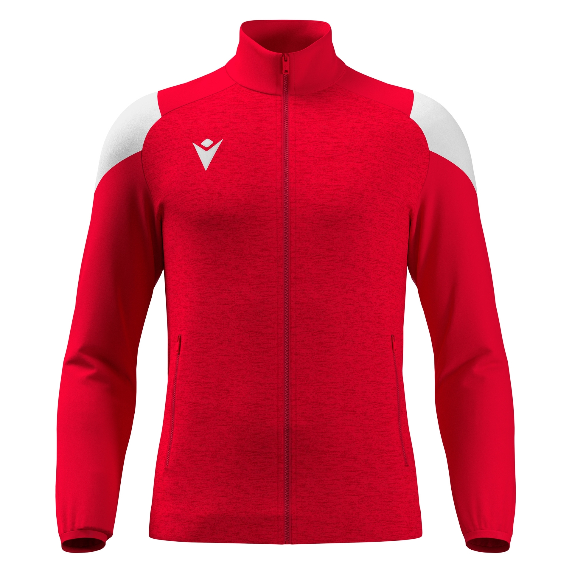 Macron Vanir Full Zip Top - rood/wit, foto 2 van 6
