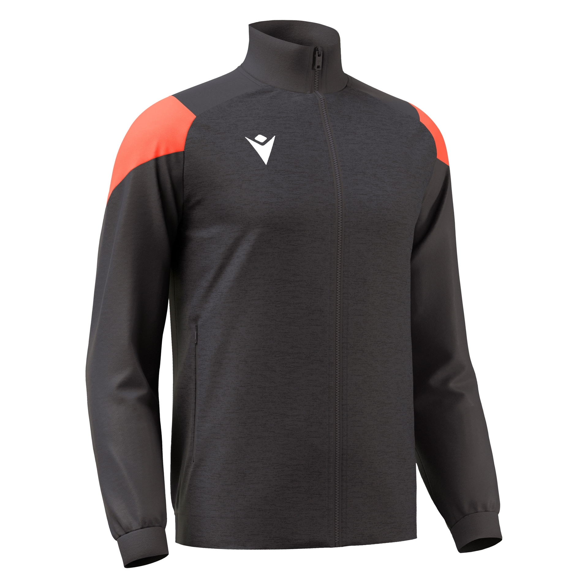Macron Prometheus Full Zip Top - antraciet/neon coral, foto 4 van 6