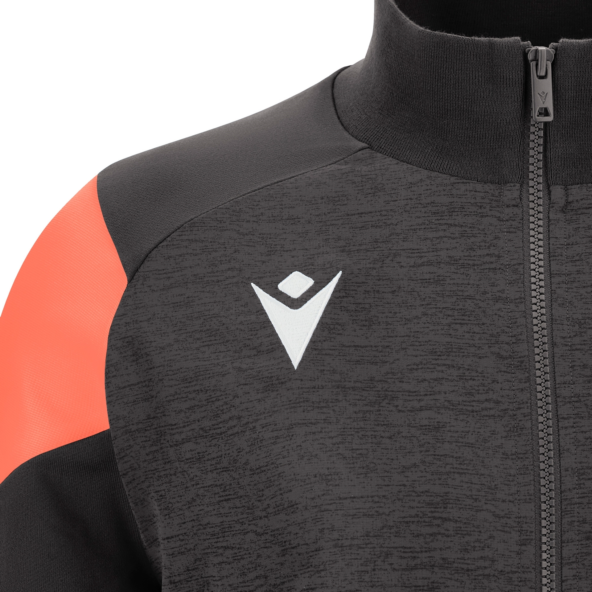 Macron Prometheus Full Zip Top - antraciet/neon coral, foto 3 van 6