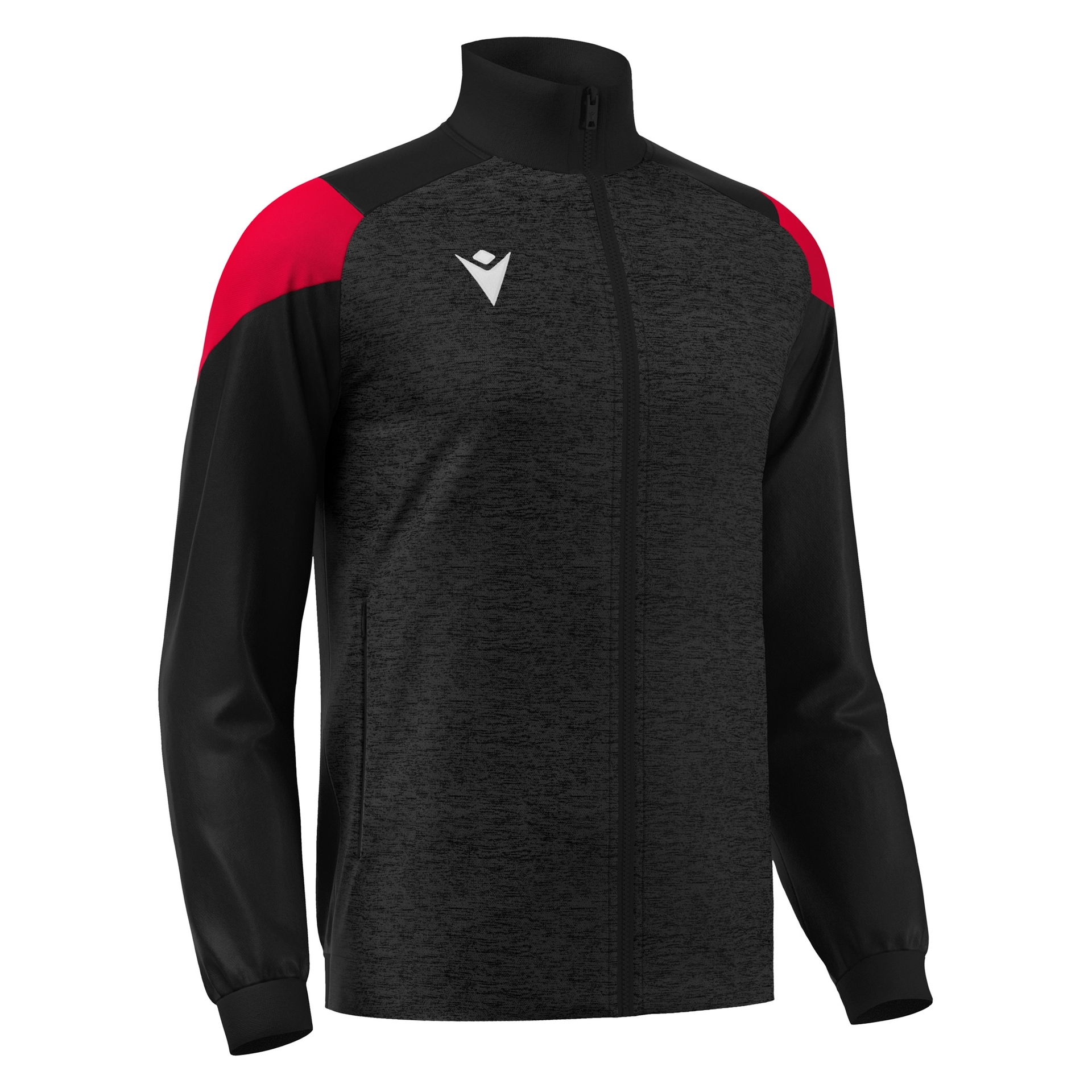 Macron Prometheus Full Zip Top - zwart/rood, foto 4 van 6