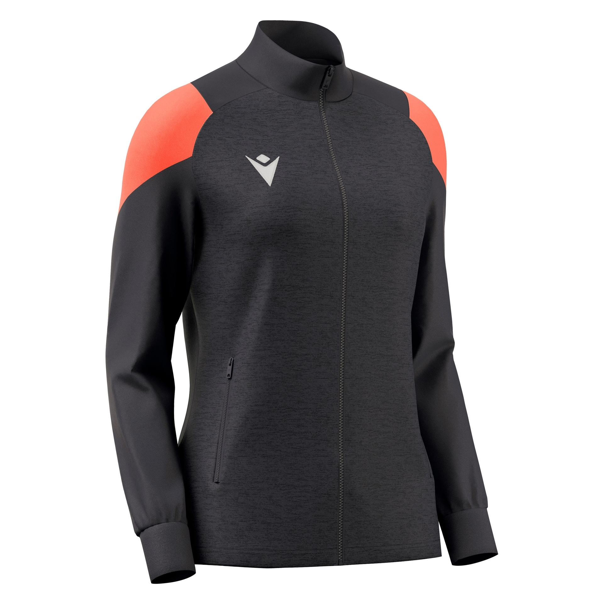 Macron Valkyria Full Zip Top dames - antraciet/neon coral, foto 4 van 6