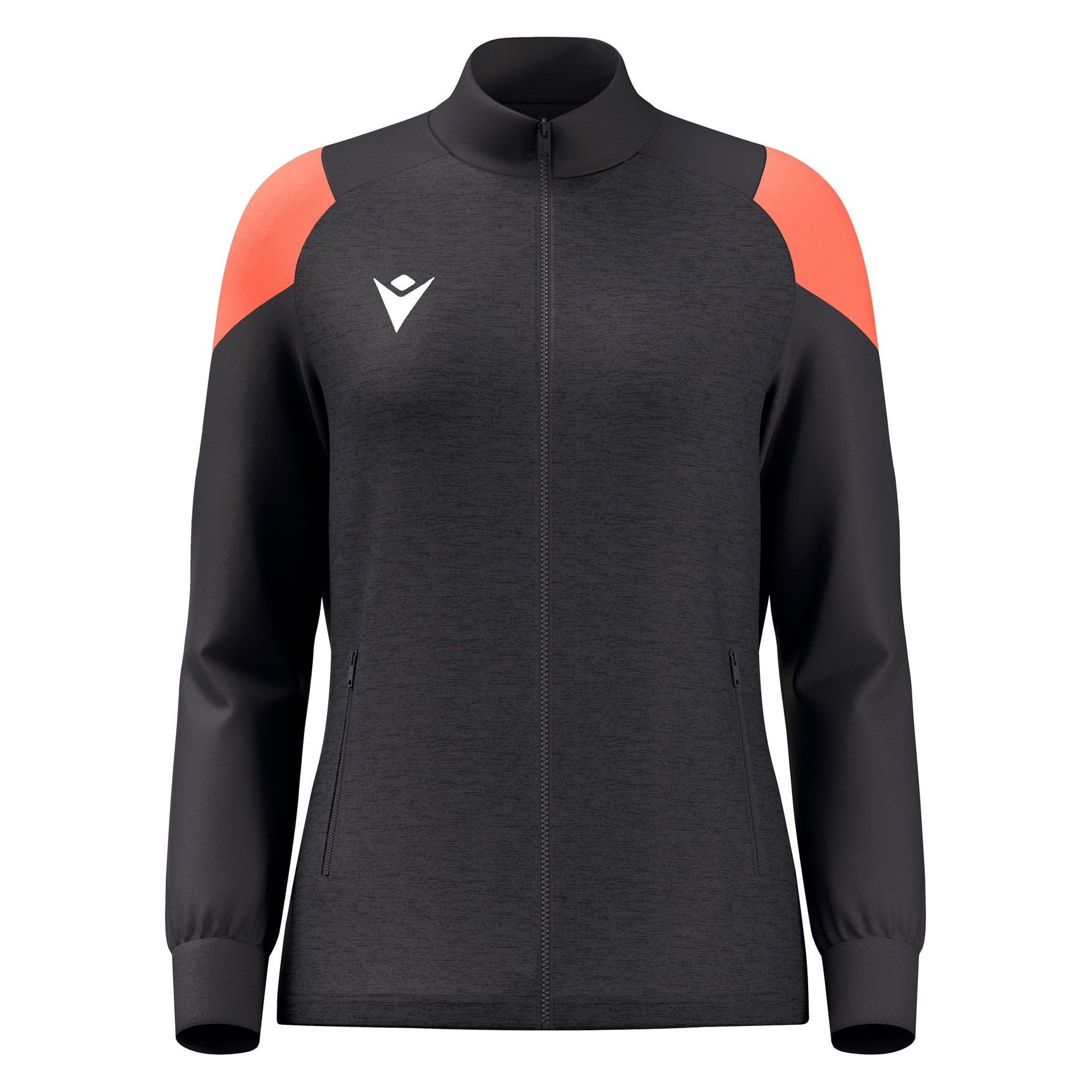 Macron Valkyria Full Zip Top dames - antraciet/neon coral