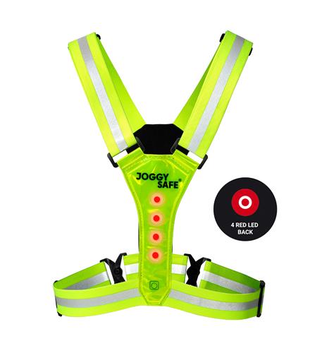 LED Hardlopen Reflectie Vest Verstelbaar - geel, foto 2 van 3