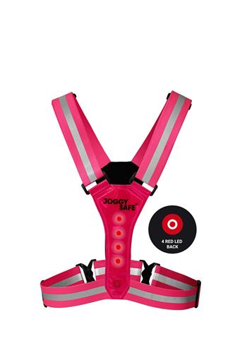 LED Hardlopen Reflectie Vest Verstelbaar - roze, foto 3 van 3