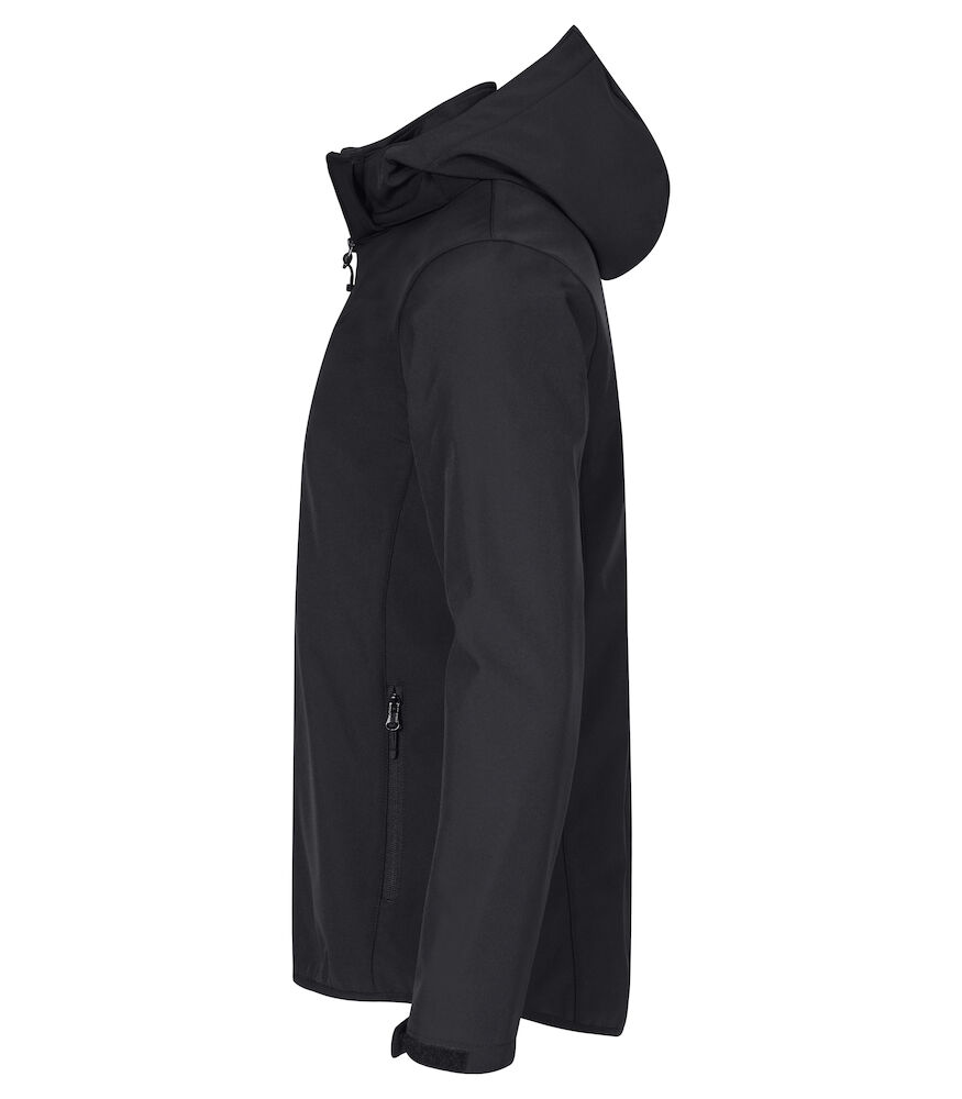 Clique Hoody Softshell Jas Heren - zwart, foto 3 van 6