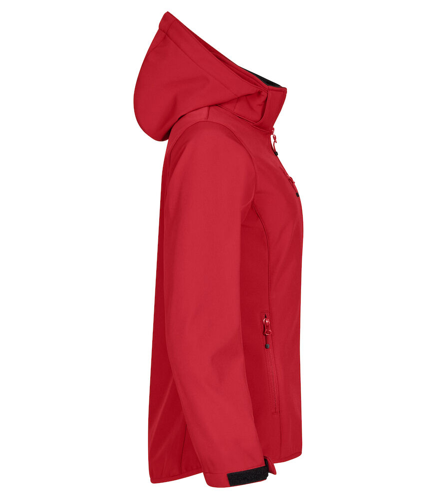 Clique Hoody Softshell Jas Dames - rood, foto 4 van 6
