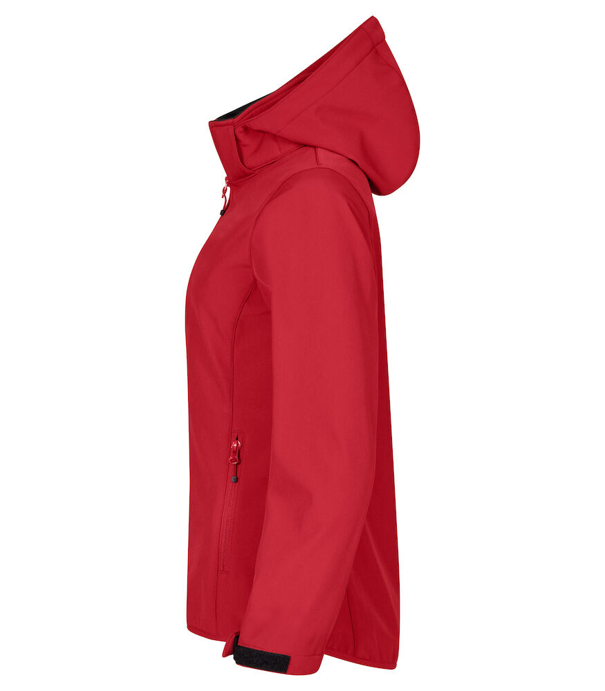 Clique Hoody Softshell Jas Dames - rood, foto 3 van 6