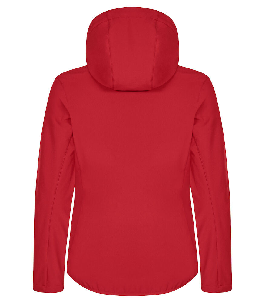 Clique Hoody Softshell Jas Dames - rood, foto 2 van 6