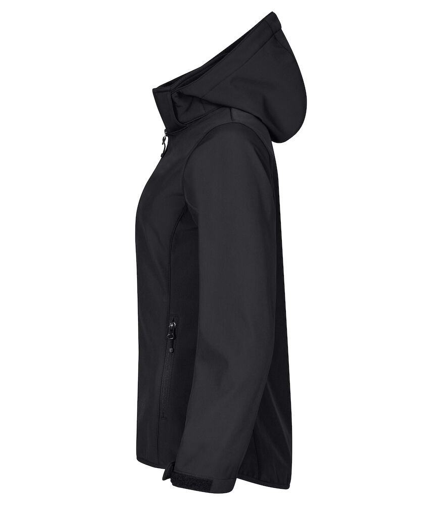Clique Hoody Softshell Jas Dames - zwart, foto 3 van 6