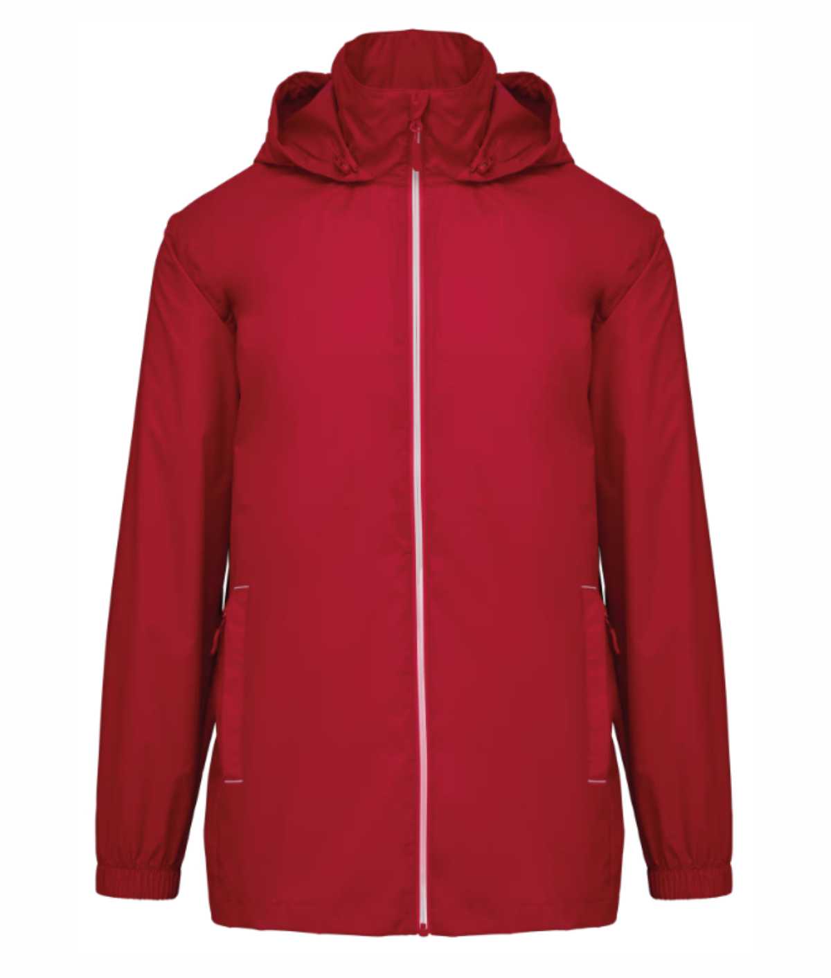 Regenjas met capuchon - rood