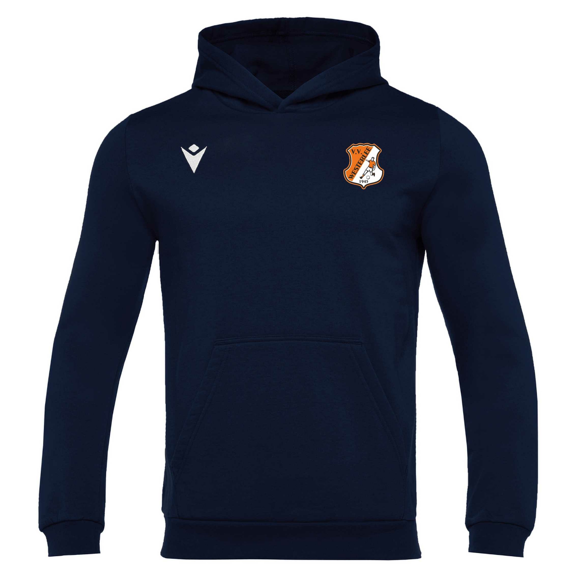vv Westerlee - Macron Banjo sweater met capuchon - navy