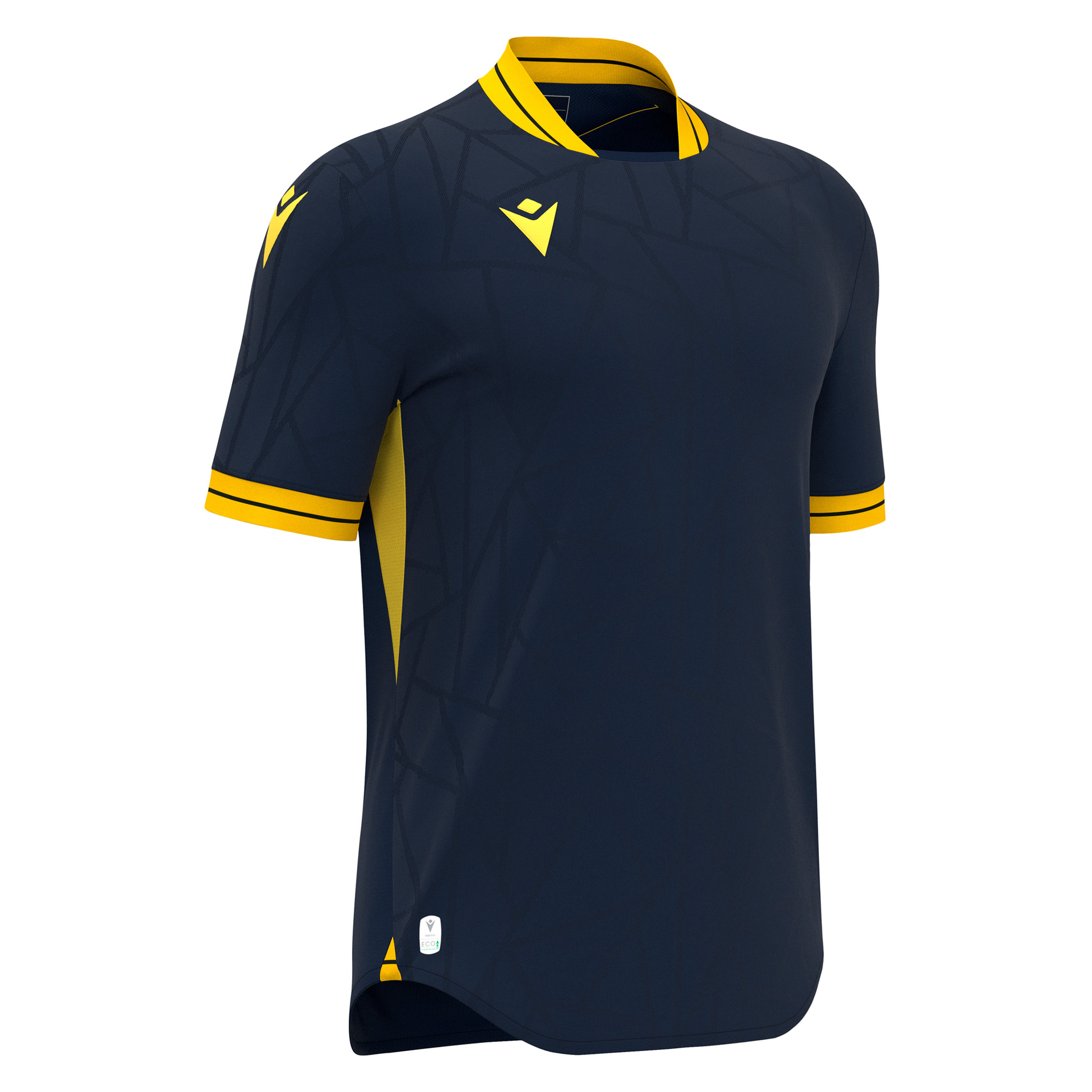 Macron Cerberus shirt - navy/geel, foto 4 van 6