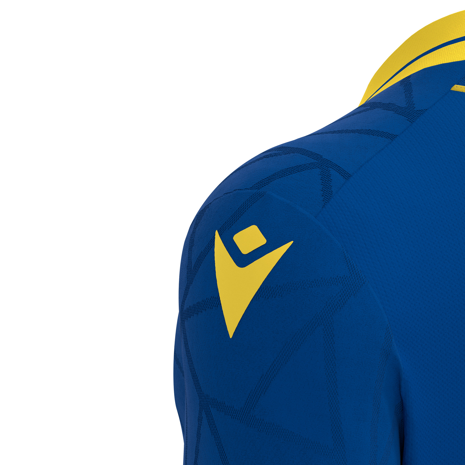 Macron Cerberus shirt - blauw/geel, foto 5 van 6