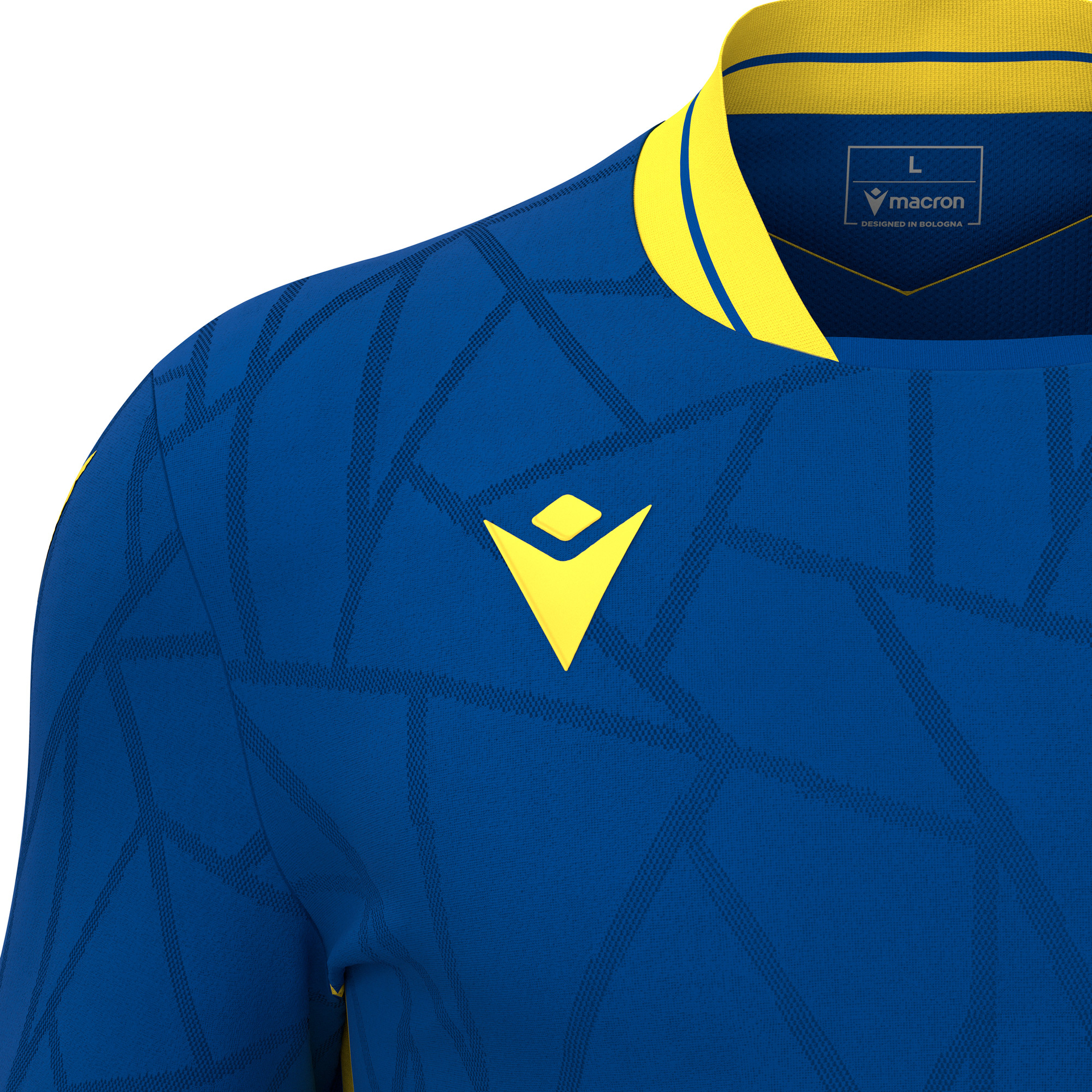 Macron Cerberus shirt - blauw/geel, foto 3 van 6