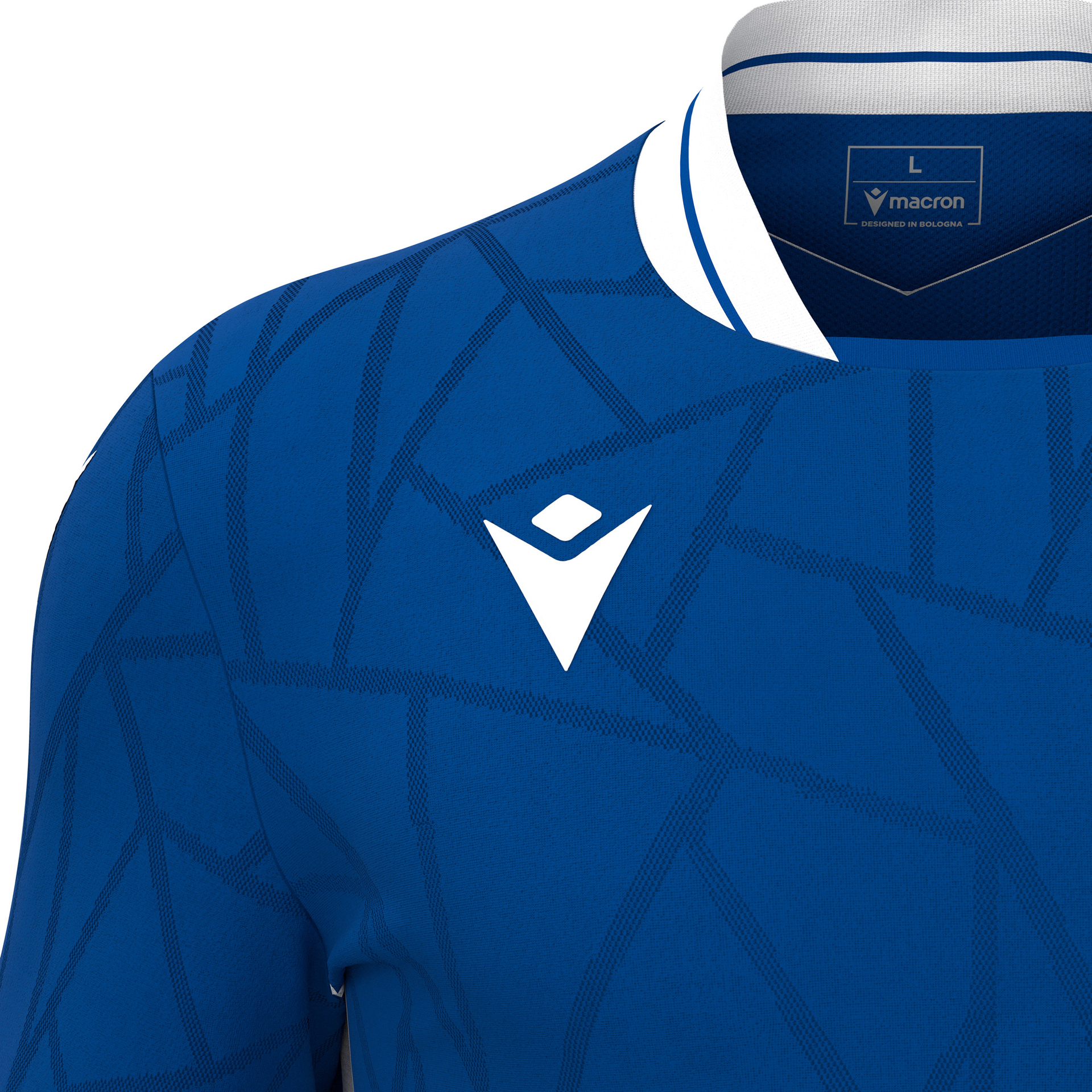 Macron Cerberus shirt - blauw/wit, foto 3 van 6
