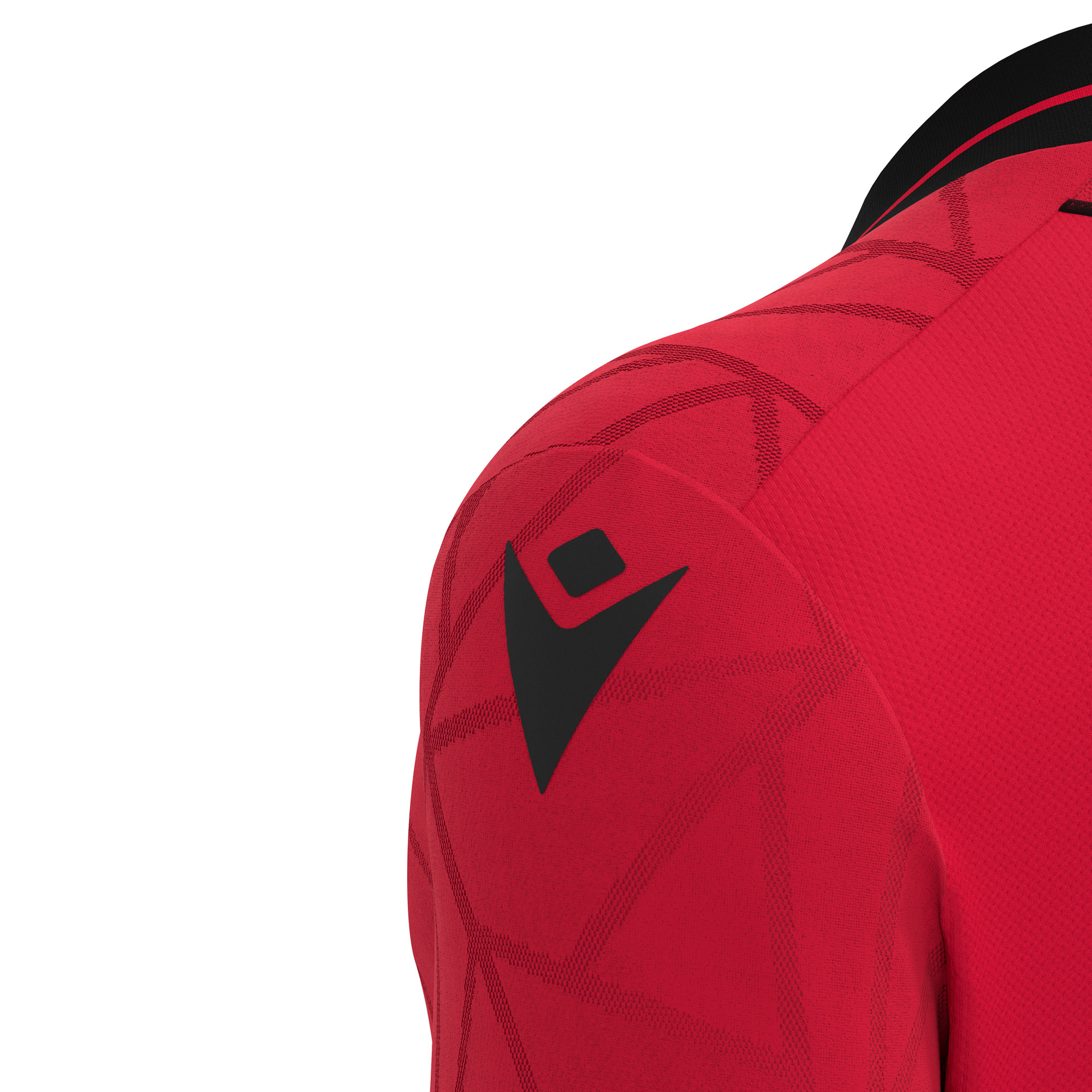 Macron Cerberus shirt - rood/zwart, foto 5 van 6