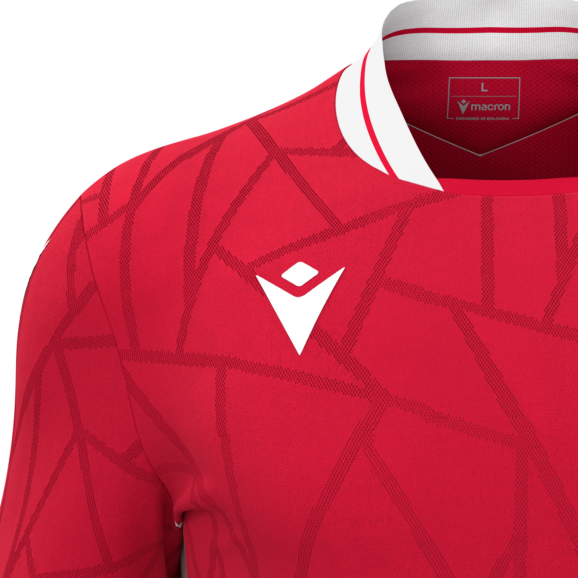 Macron Cerberus shirt - rood/wit, foto 3 van 6