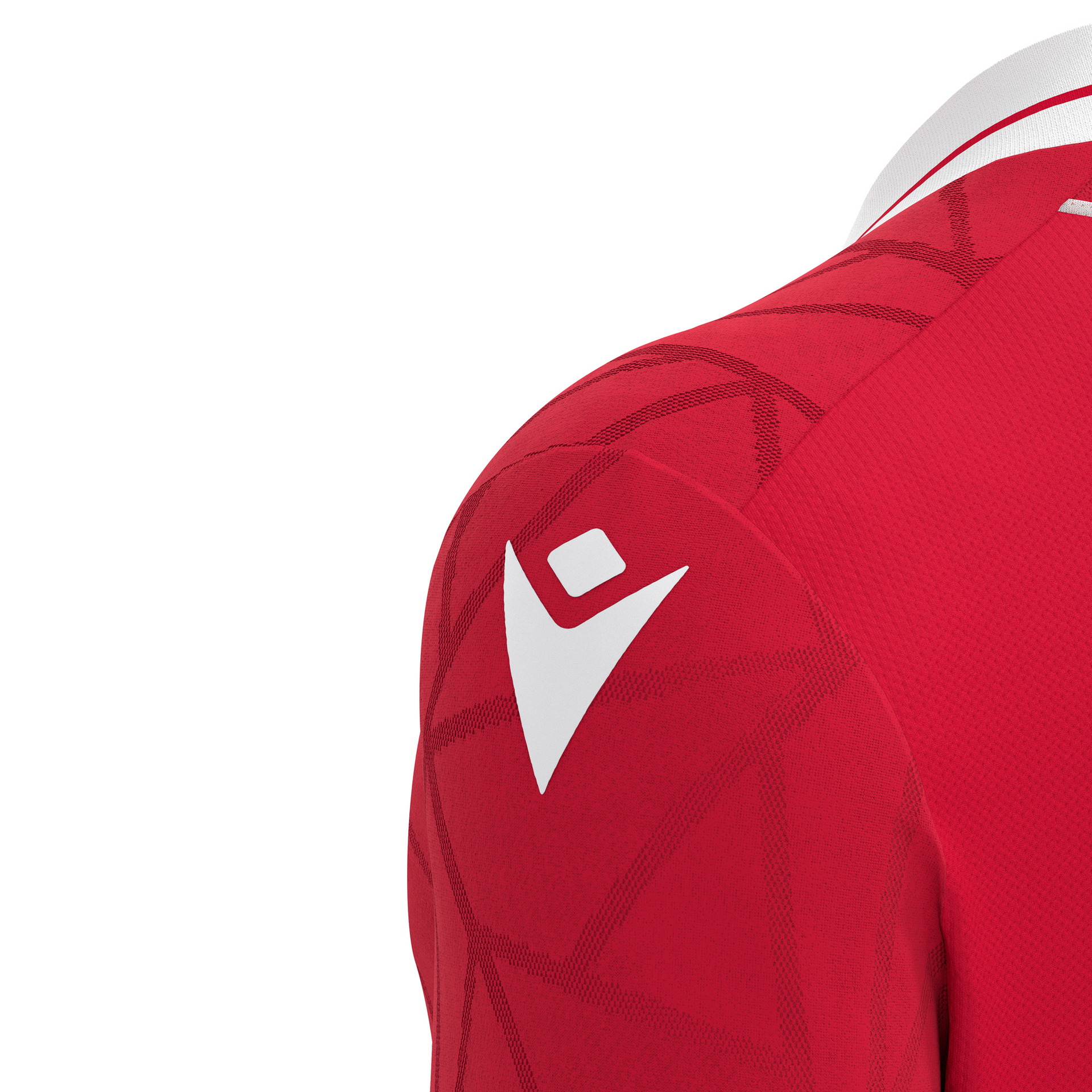 Macron Cerberus shirt - rood/wit, foto 5 van 6