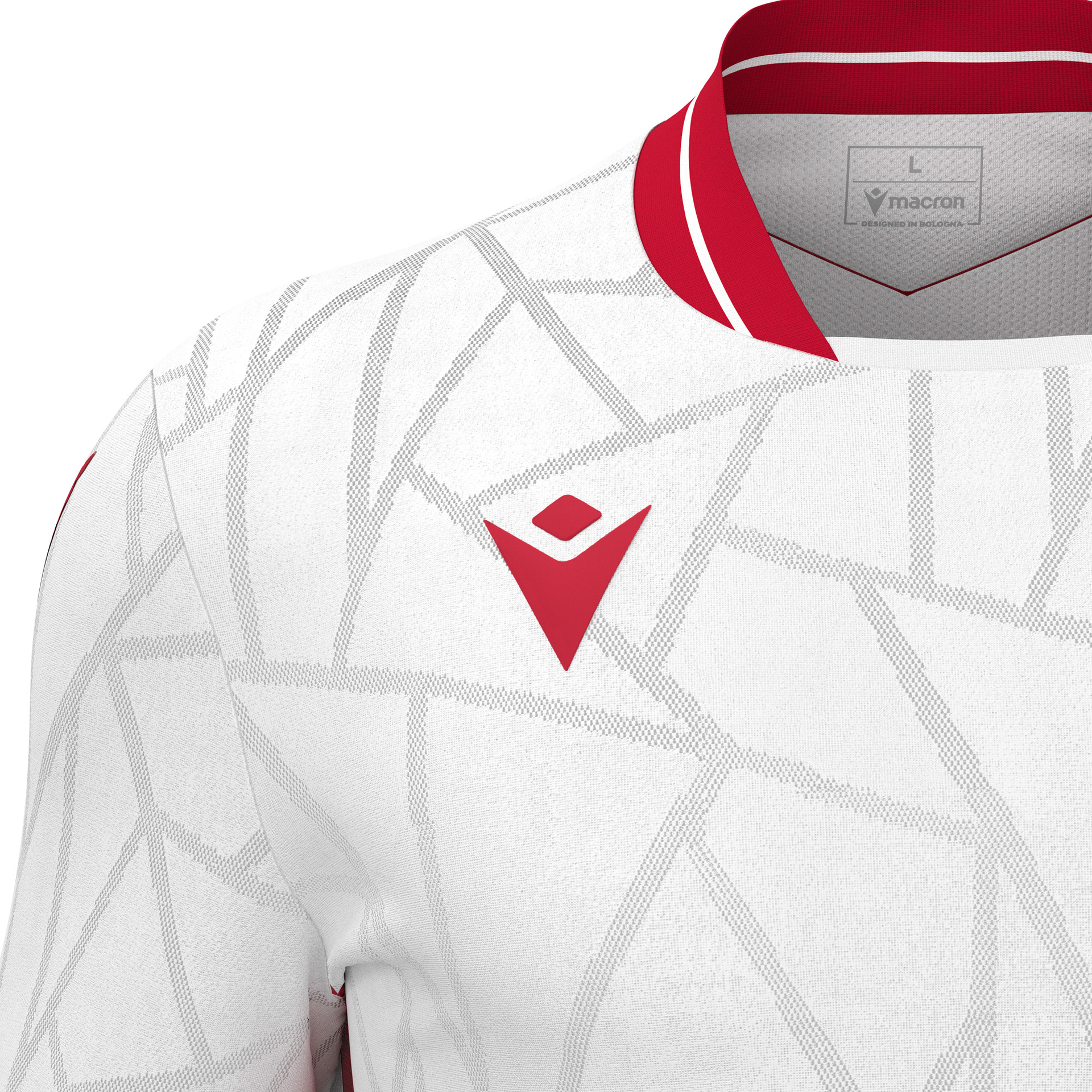 Macron Cerberus shirt - wit/rood, foto 3 van 6