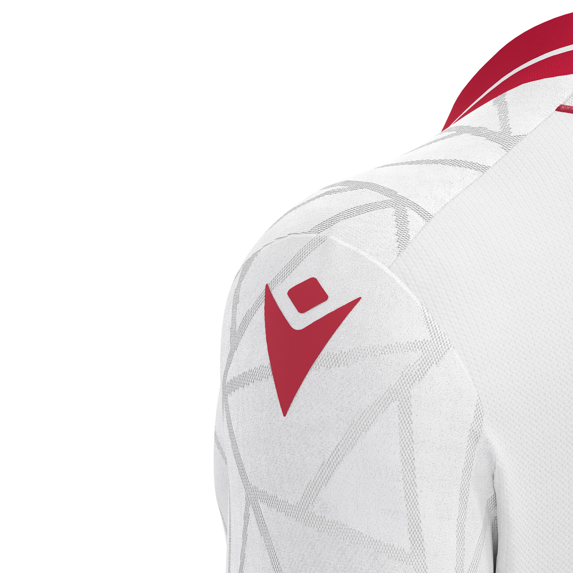 Macron Cerberus shirt - wit/rood, foto 5 van 6