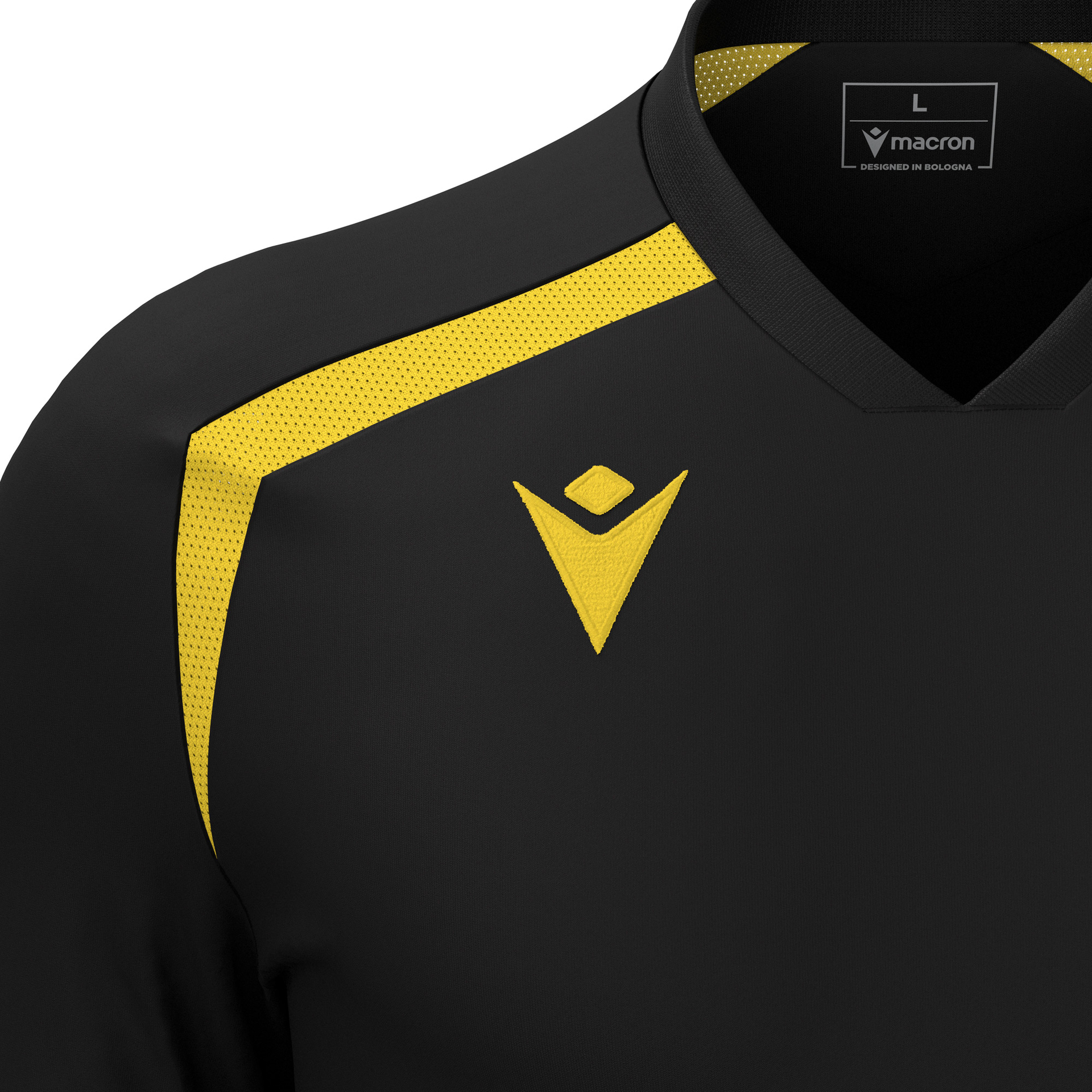 Macron Wyrm shirt - zwart/geel, foto 3 van 6