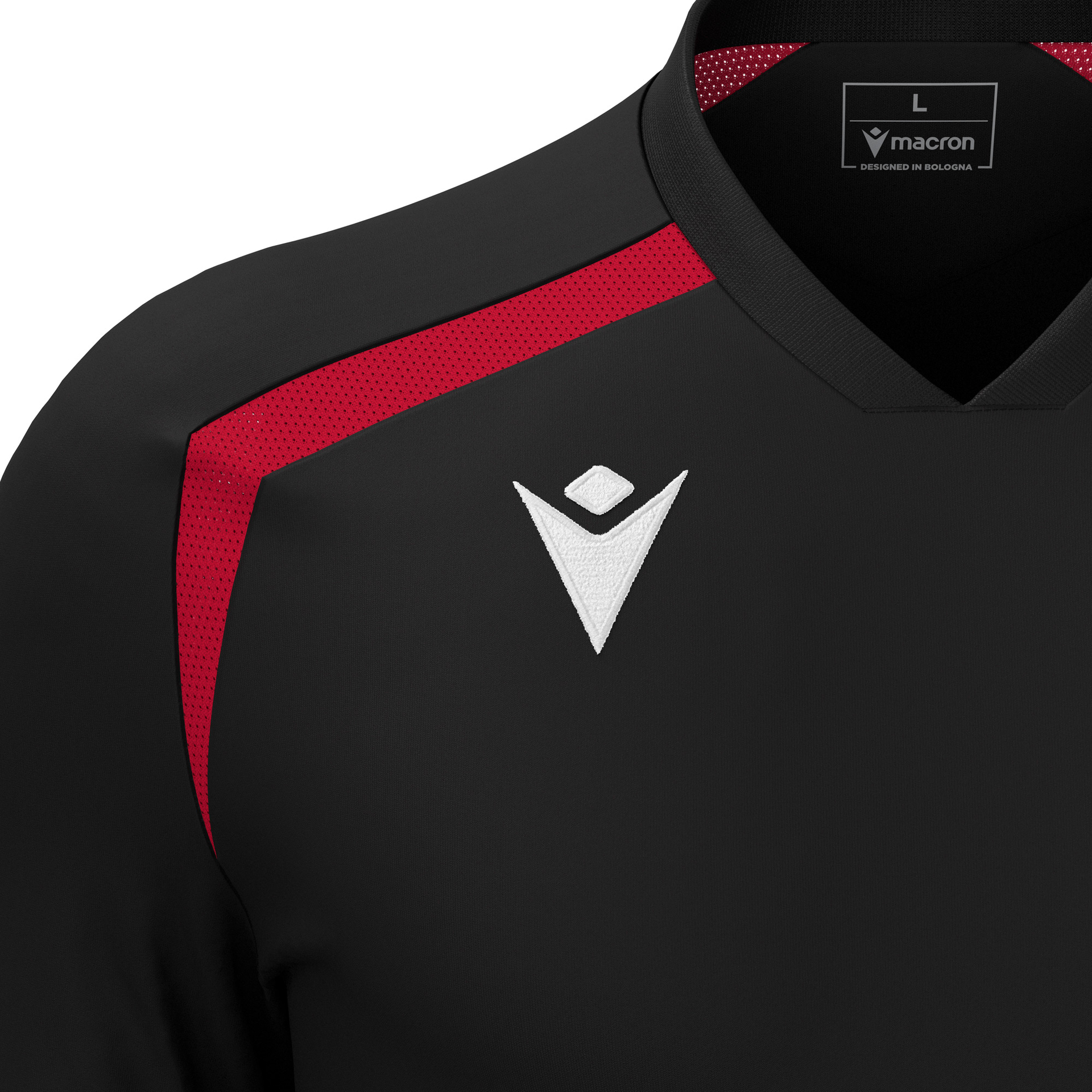 Macron Wyrm shirt - zwart/rood, foto 3 van 6
