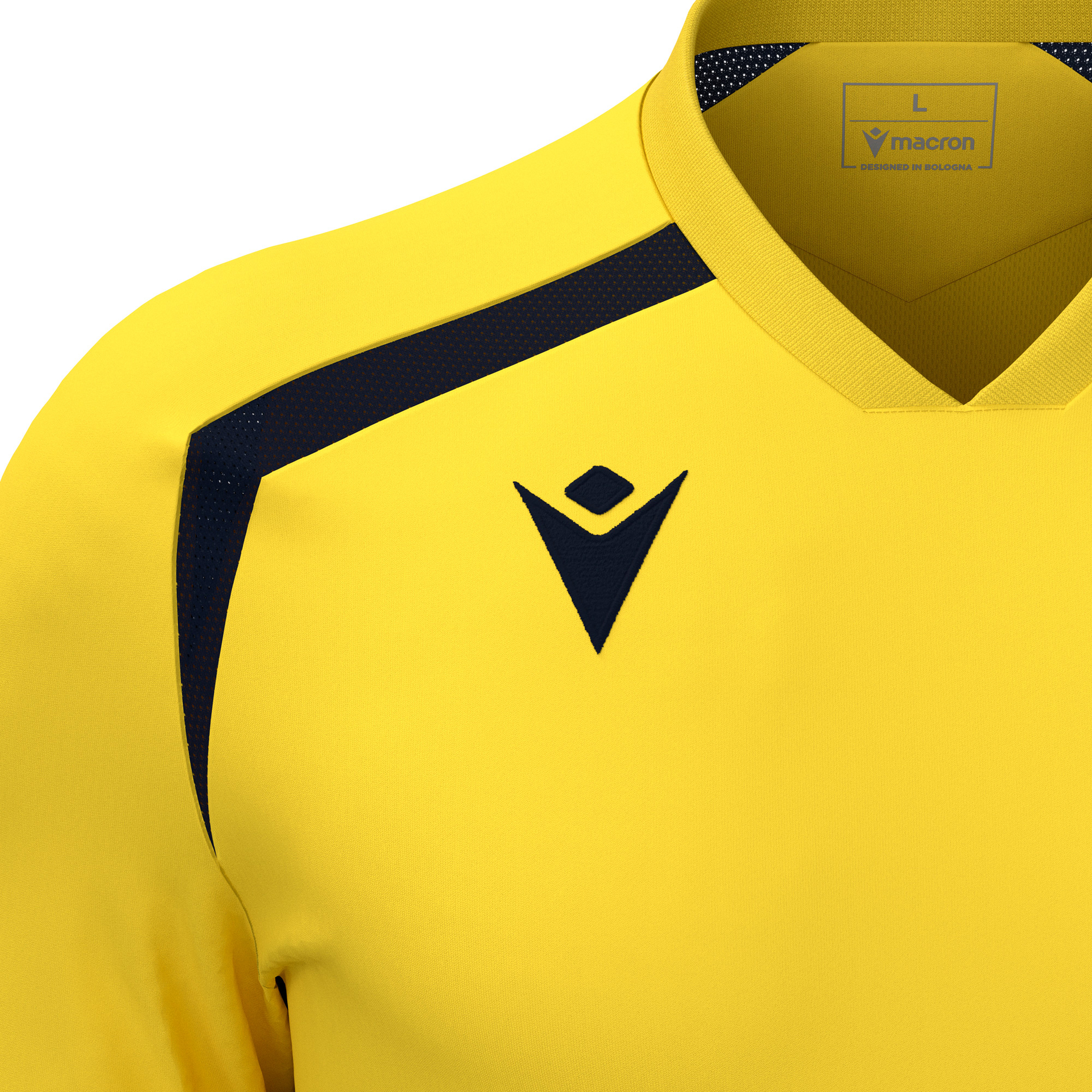 Macron Wyrm shirt - geel/navy, foto 3 van 6