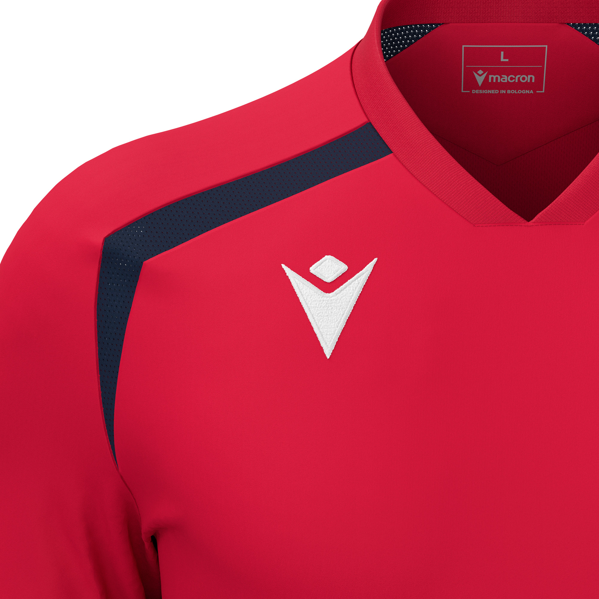 Macron Wyrm shirt - rood/navy, foto 3 van 6