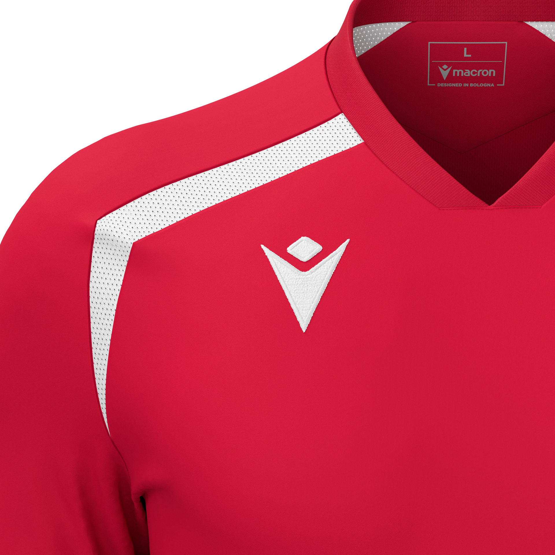 Macron Wyrm shirt - rood/wit, foto 3 van 6