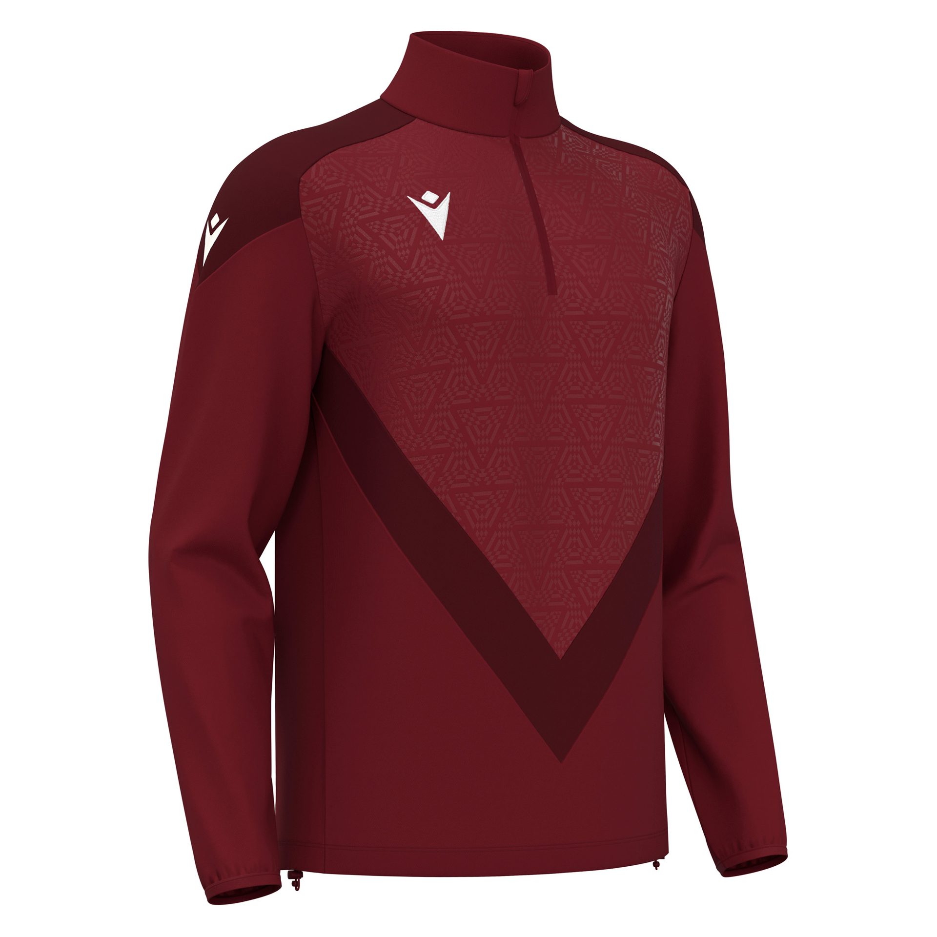 Macron Anduin 1/4 Zip Top - bordeaux rood, foto 4 van 6