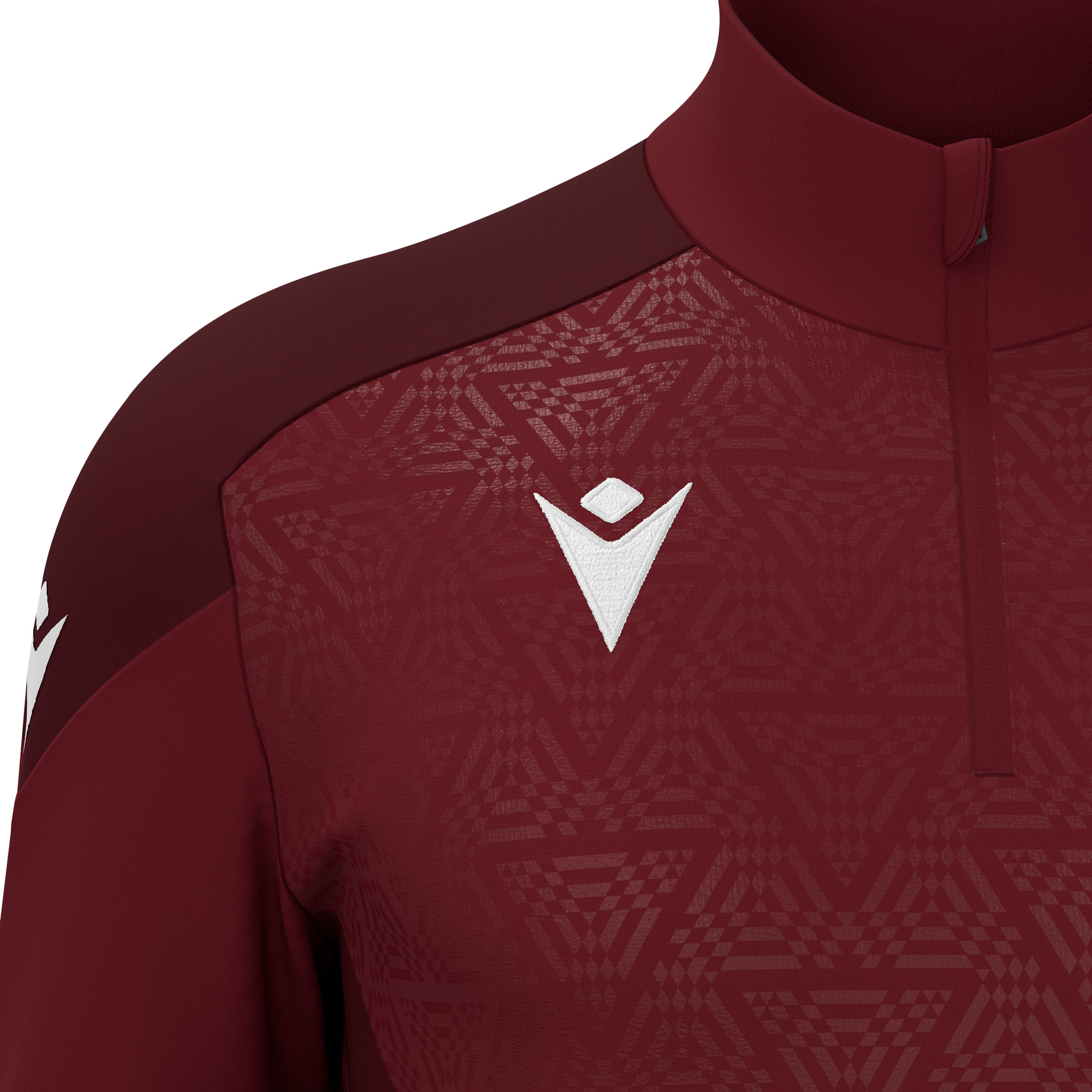 Macron Yaruga 1/4 Zip Top - bordeaux rood, foto 3 van 6